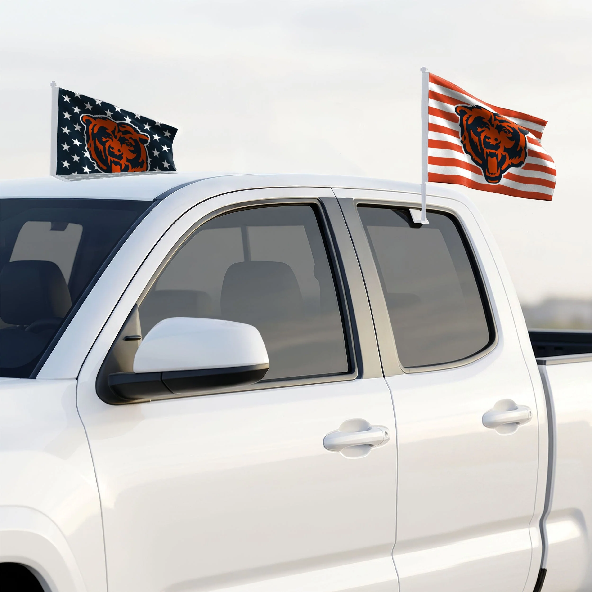 Chicago Bears 2 Pack Solid Americana Car Flag - Image 2