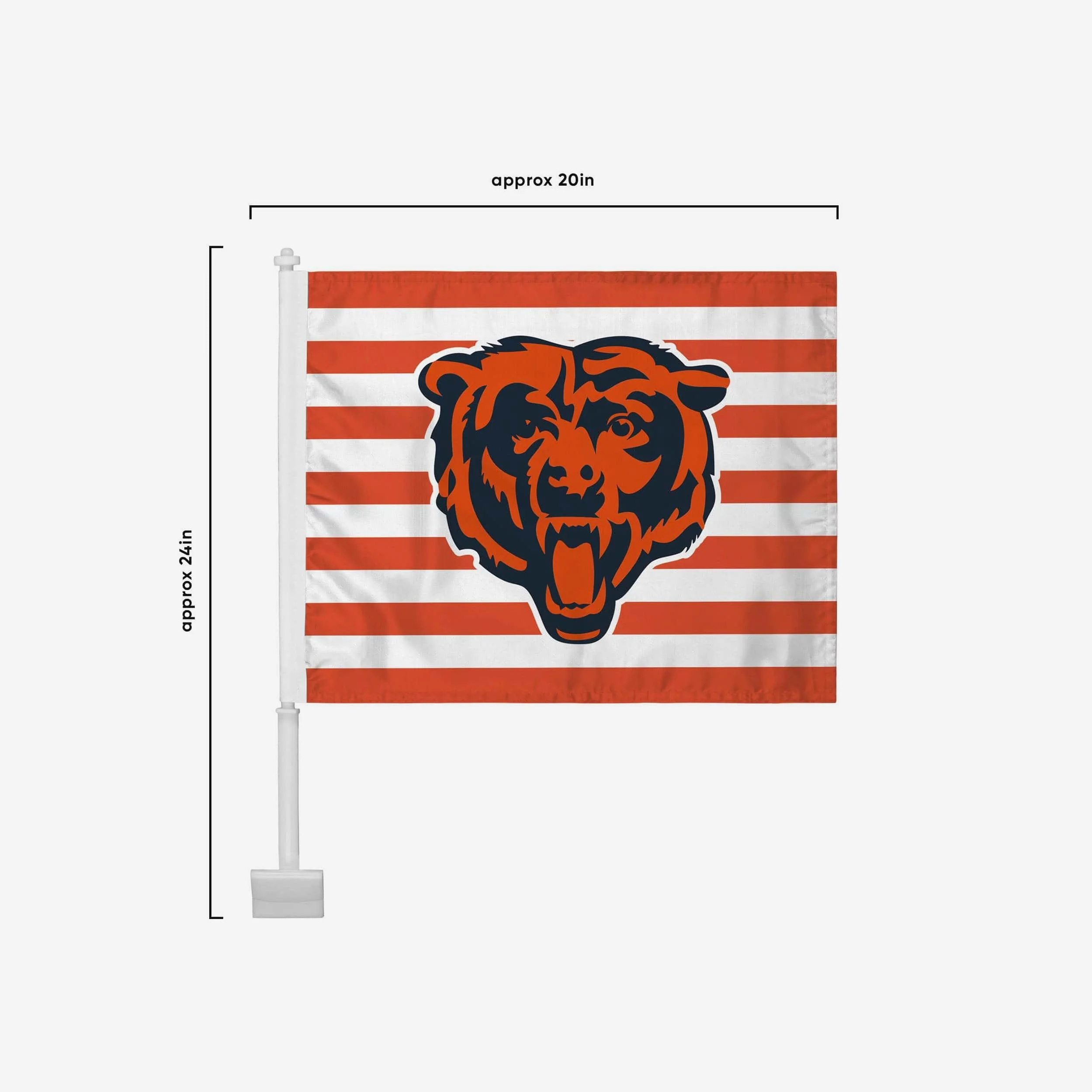 Chicago Bears 2 Pack Solid Americana Car Flag - Image 4