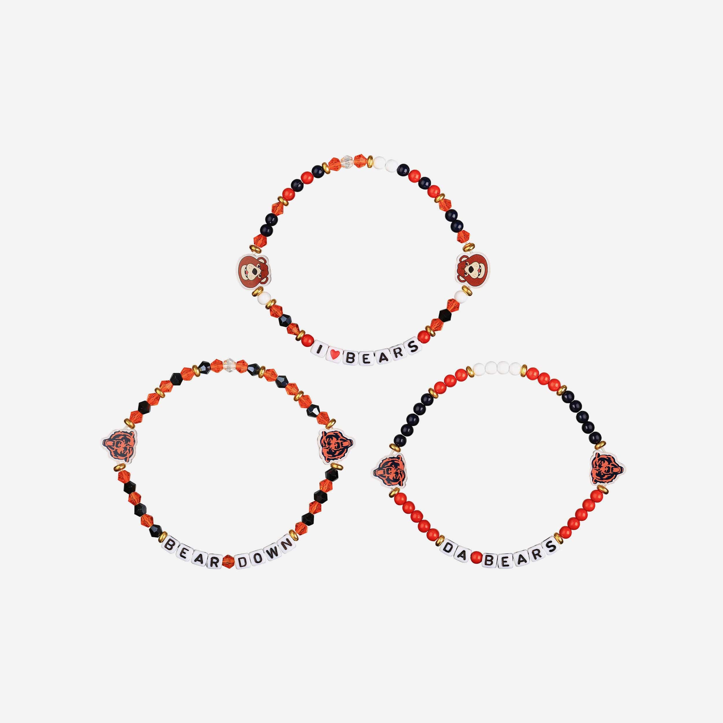 Chicago Bears 3 Pack Friendship Bracelet - Image 3