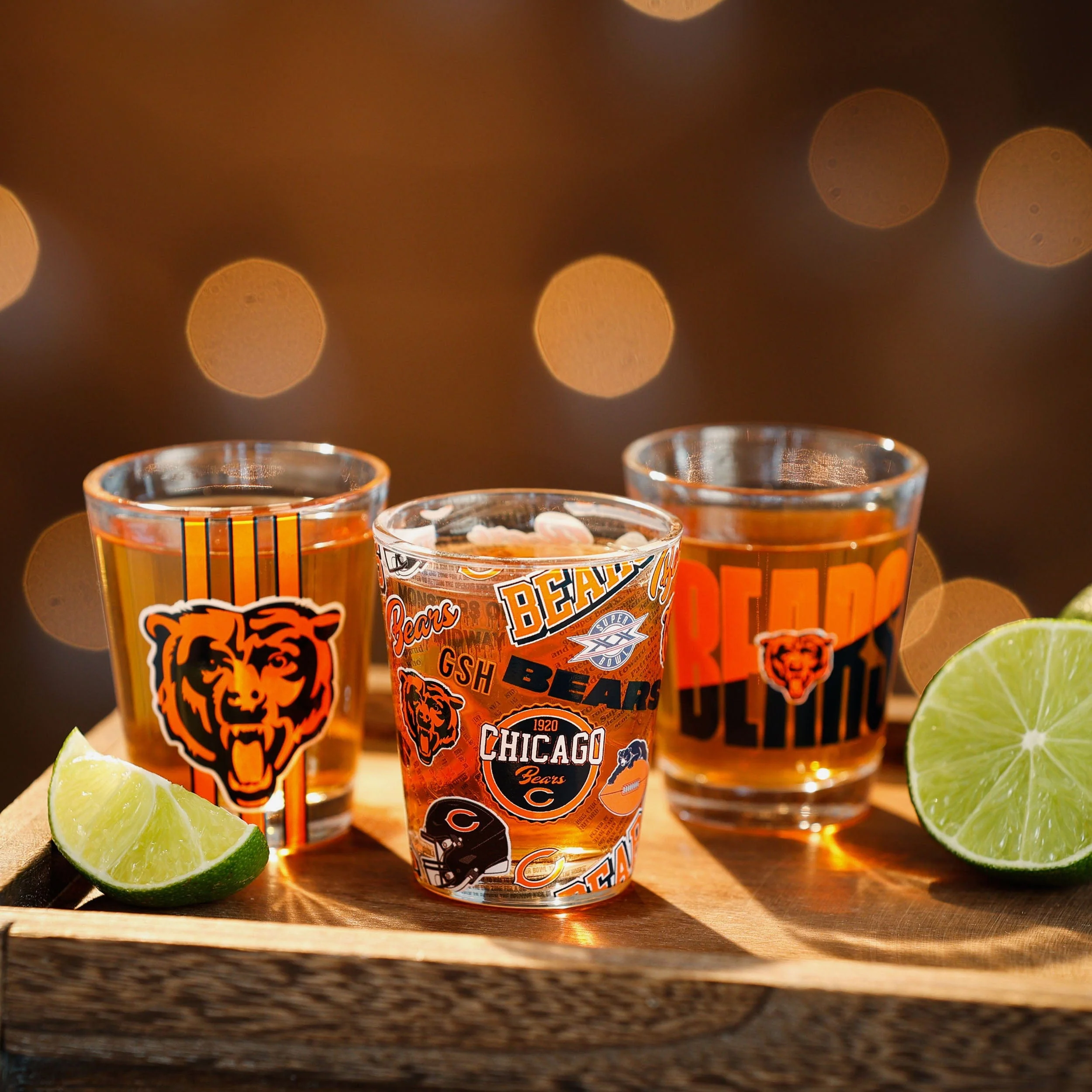 Chicago Bears 3 Pack Shot Glass - Image 2