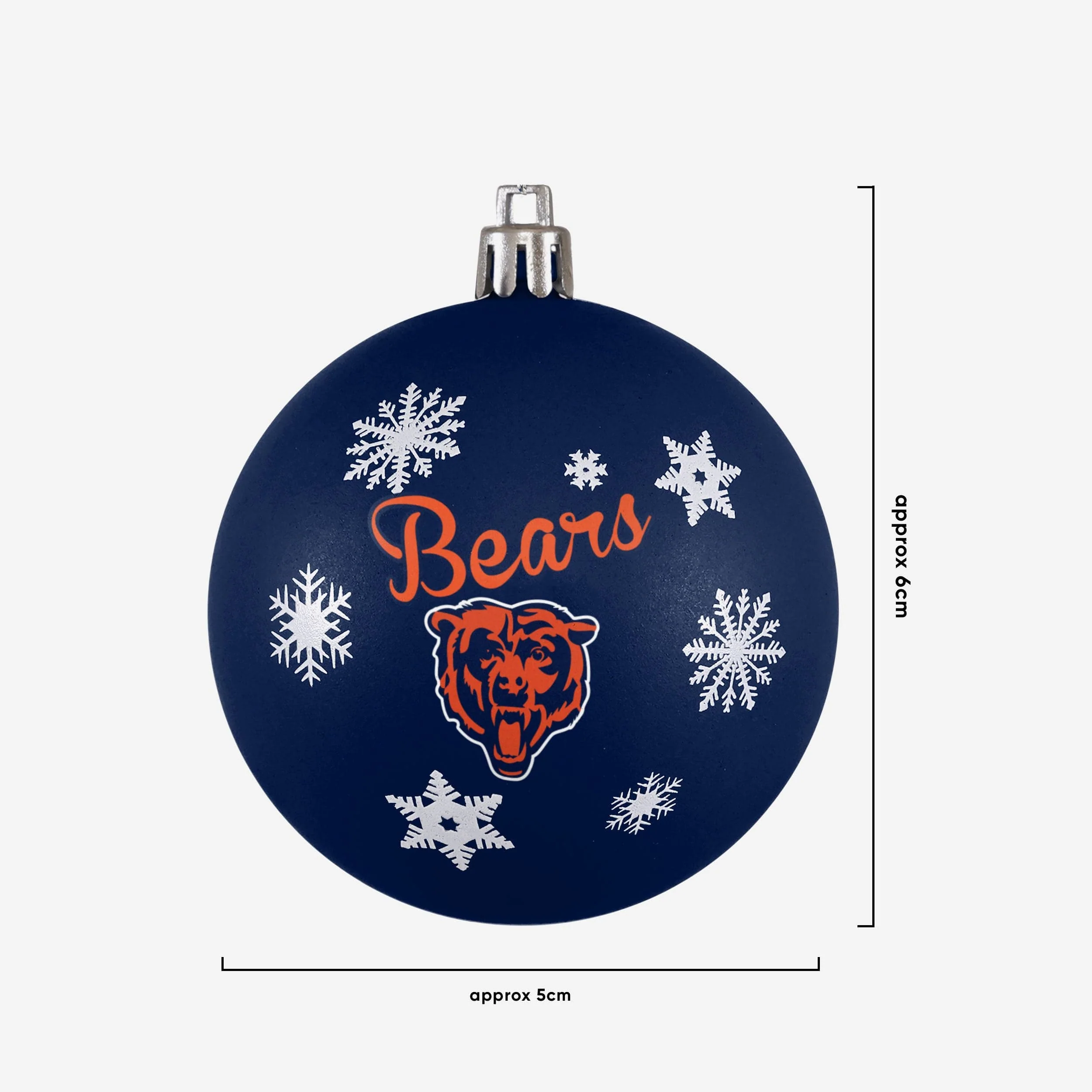 Chicago Bears 5 Pack Shatterproof Ball Ornament Set - Image 3
