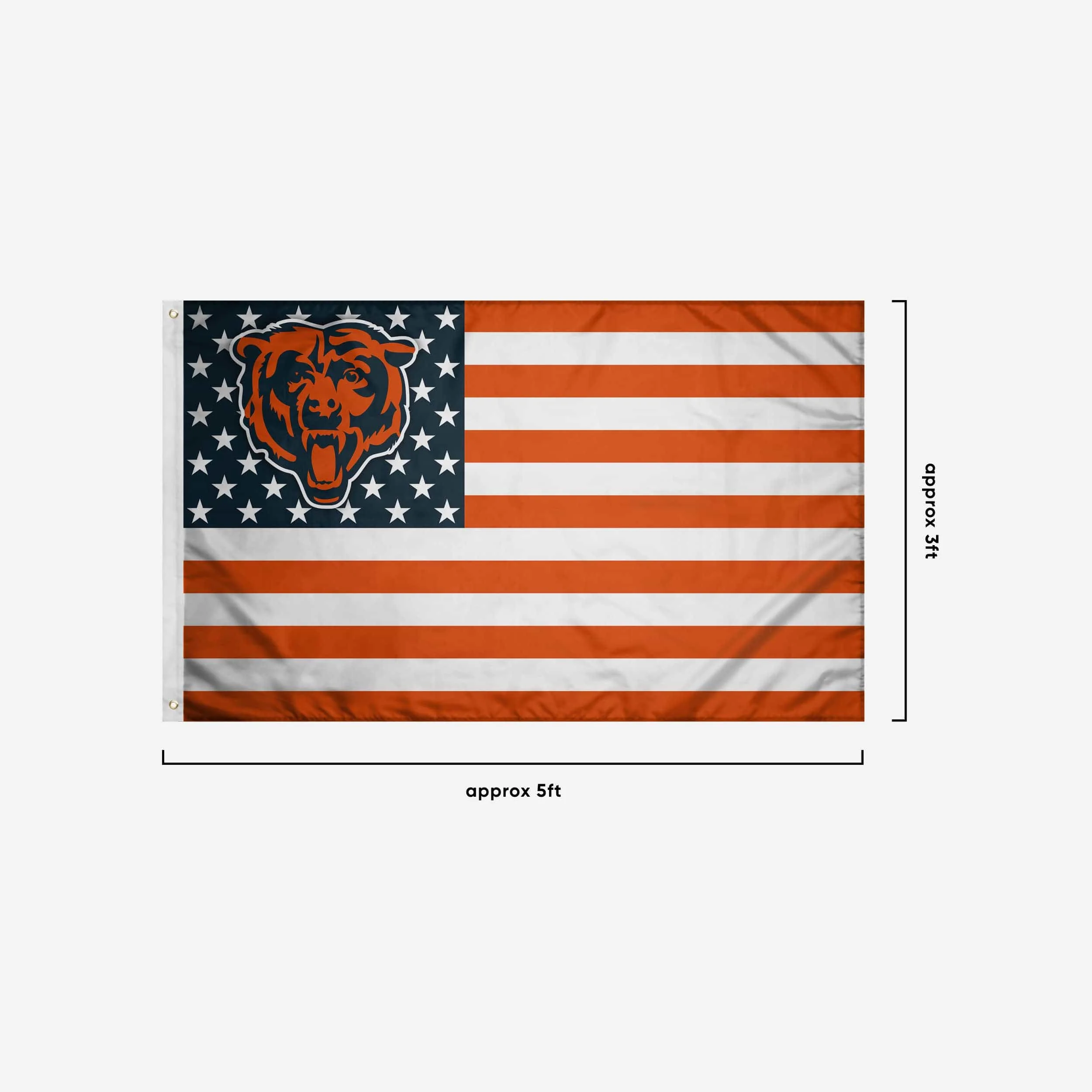 Chicago Bears American Stars Horizontal Flag - Image 3