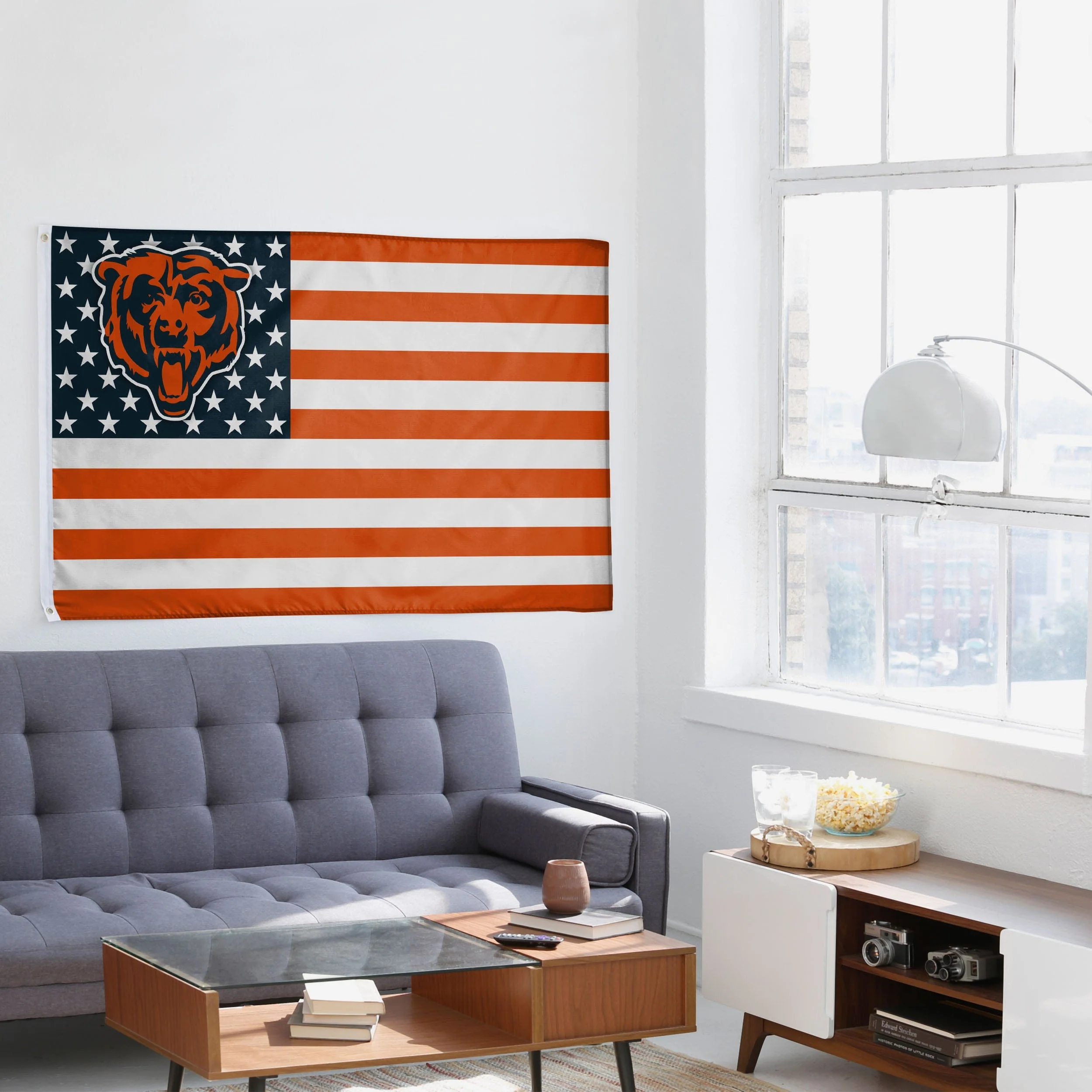 Chicago Bears American Stars Horizontal Flag - Image 4
