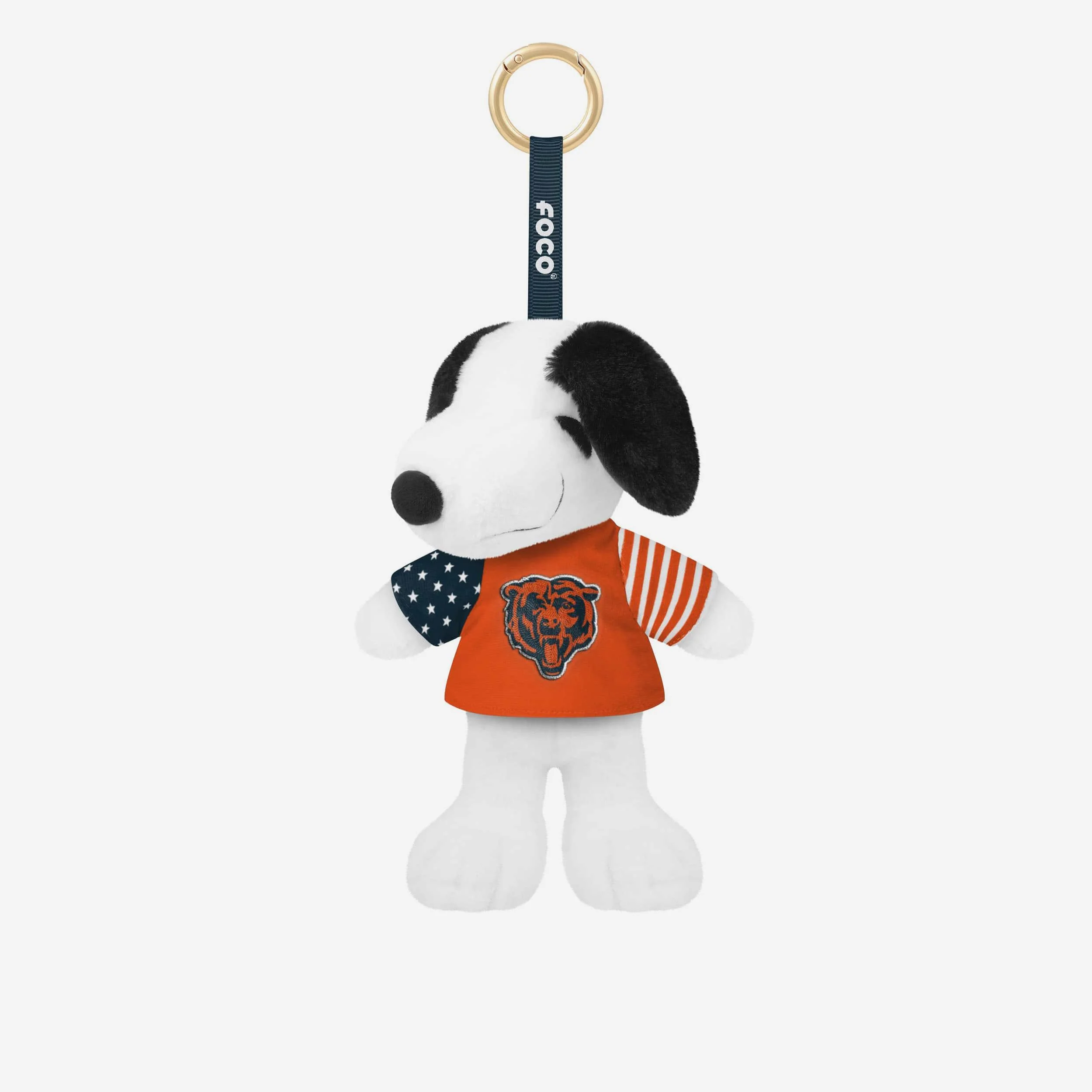 Chicago Bears Americana Plush Snoopy Peanuts Bag Charm Keychain