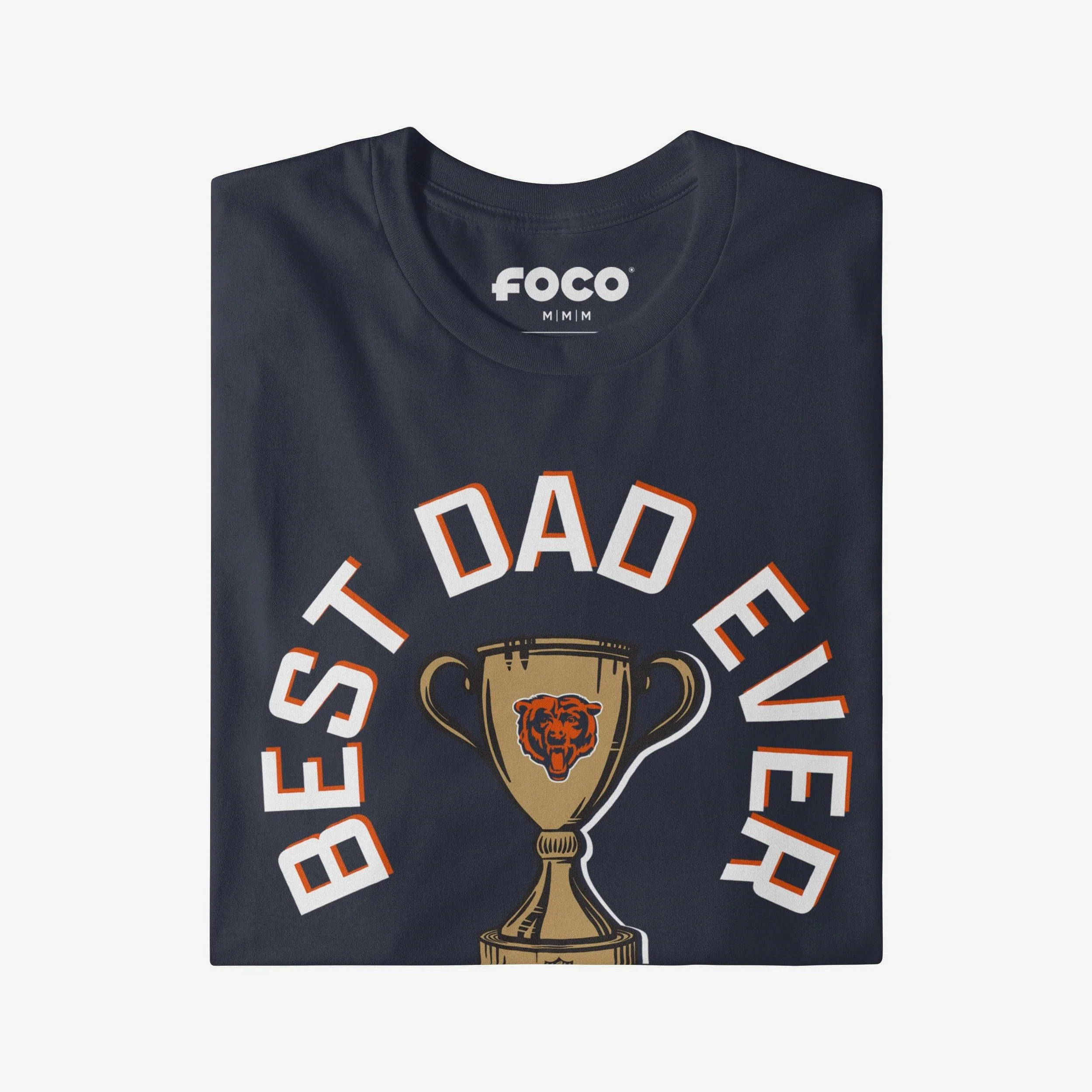Chicago Bears Best Dad Ever Trophy T-Shirt - Image 3