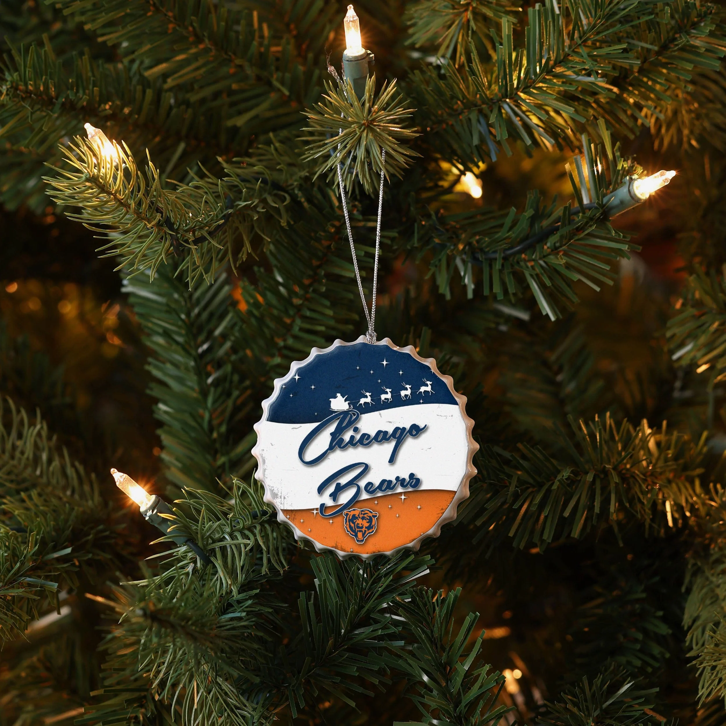 Chicago Bears Bottlecap Sign Ornament - Image 3