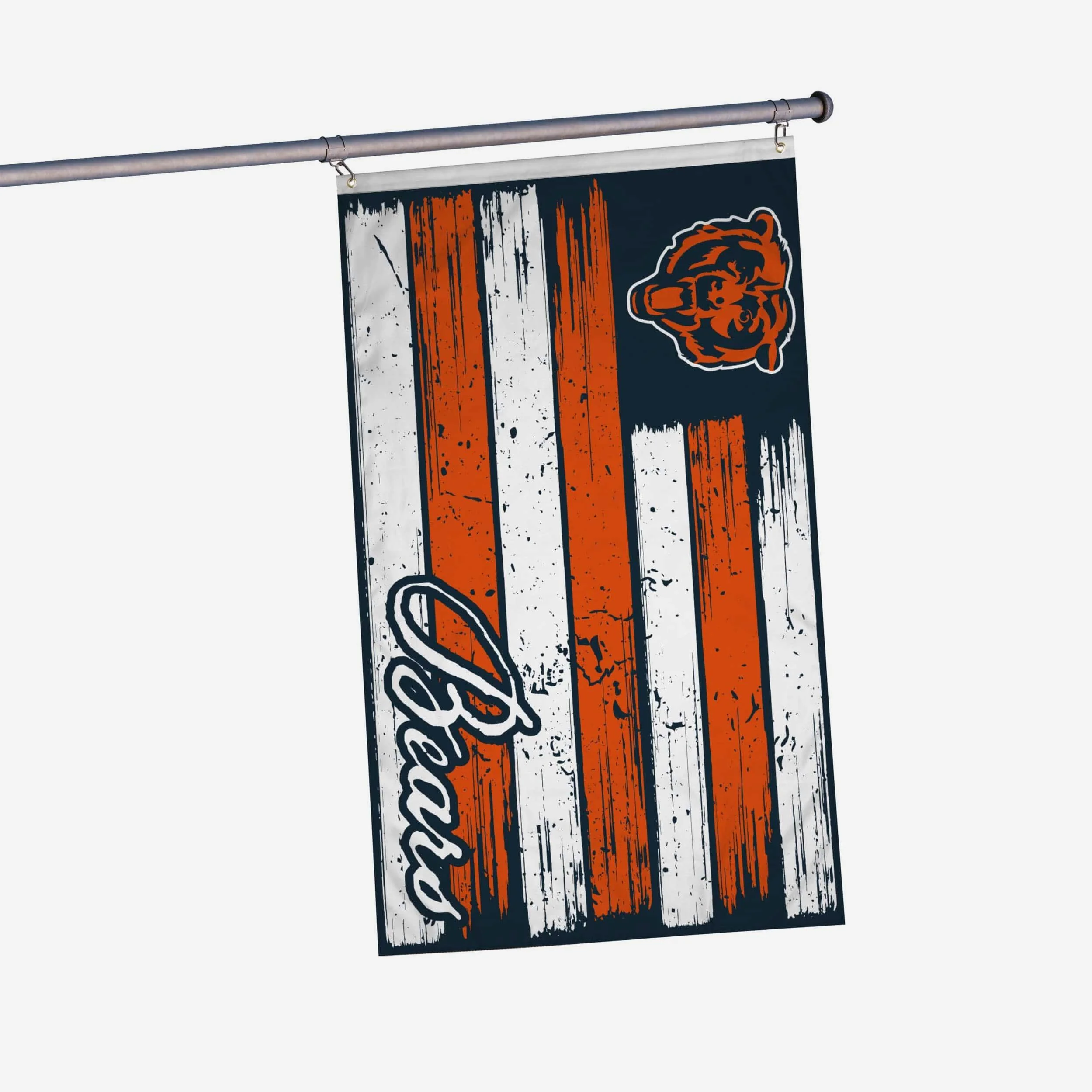 Chicago Bears Brushstroke Americana Horizontal Flag