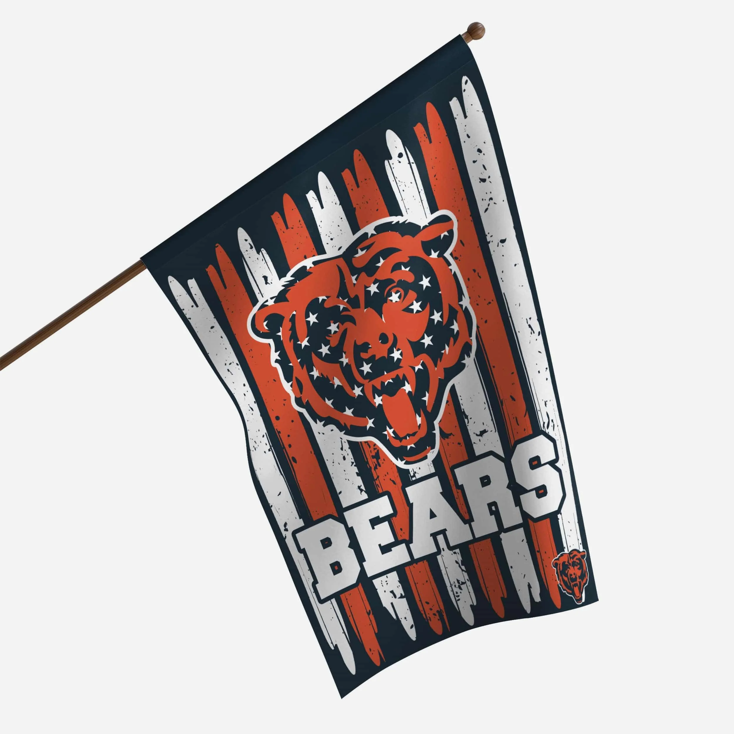 Chicago Bears Brushstroke Americana Vertical Flag