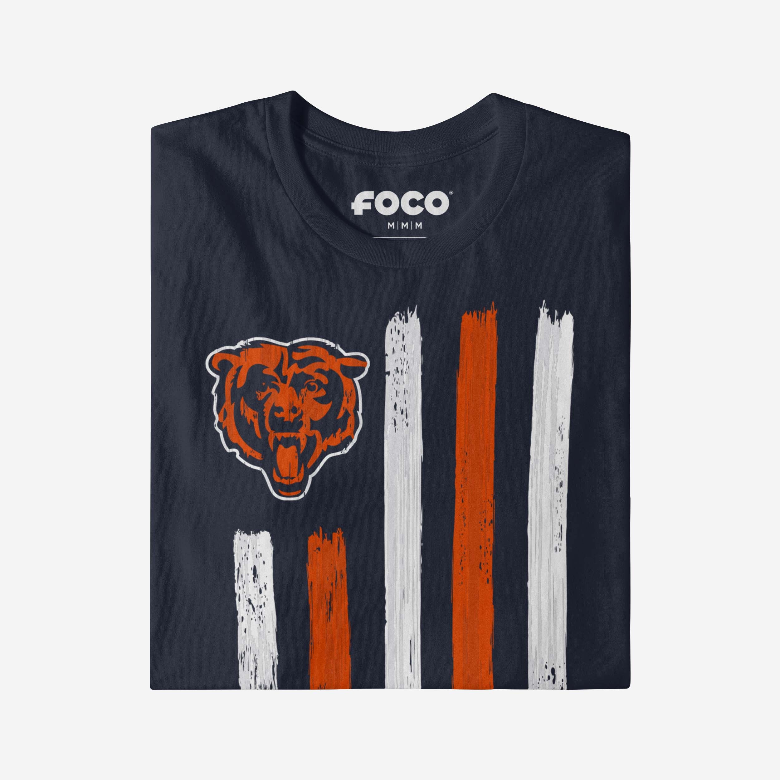 Chicago Bears Brushstroke Flag T-Shirt - Image 4