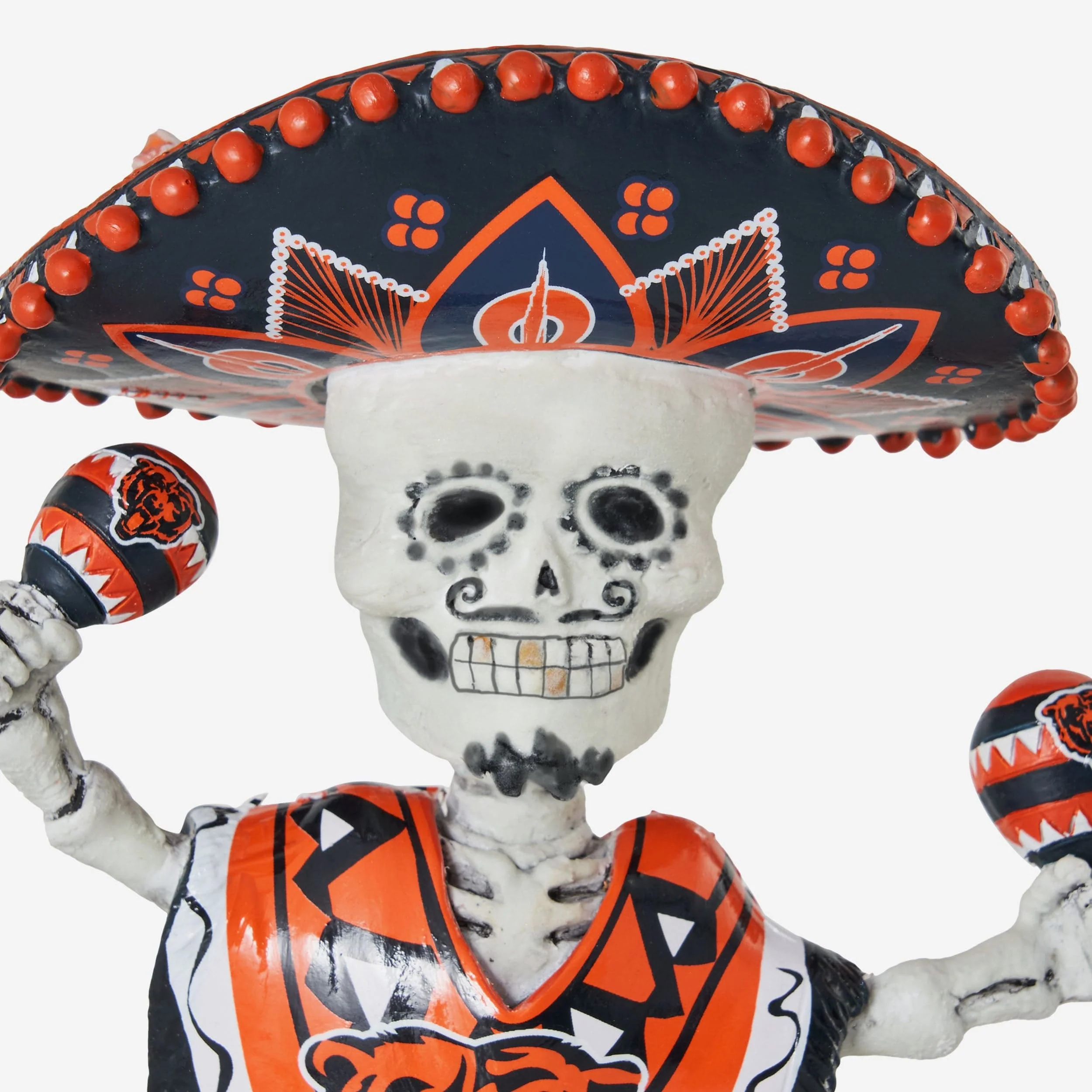 Chicago Bears Calavera Glow in the Dark Bobblehead - Image 3