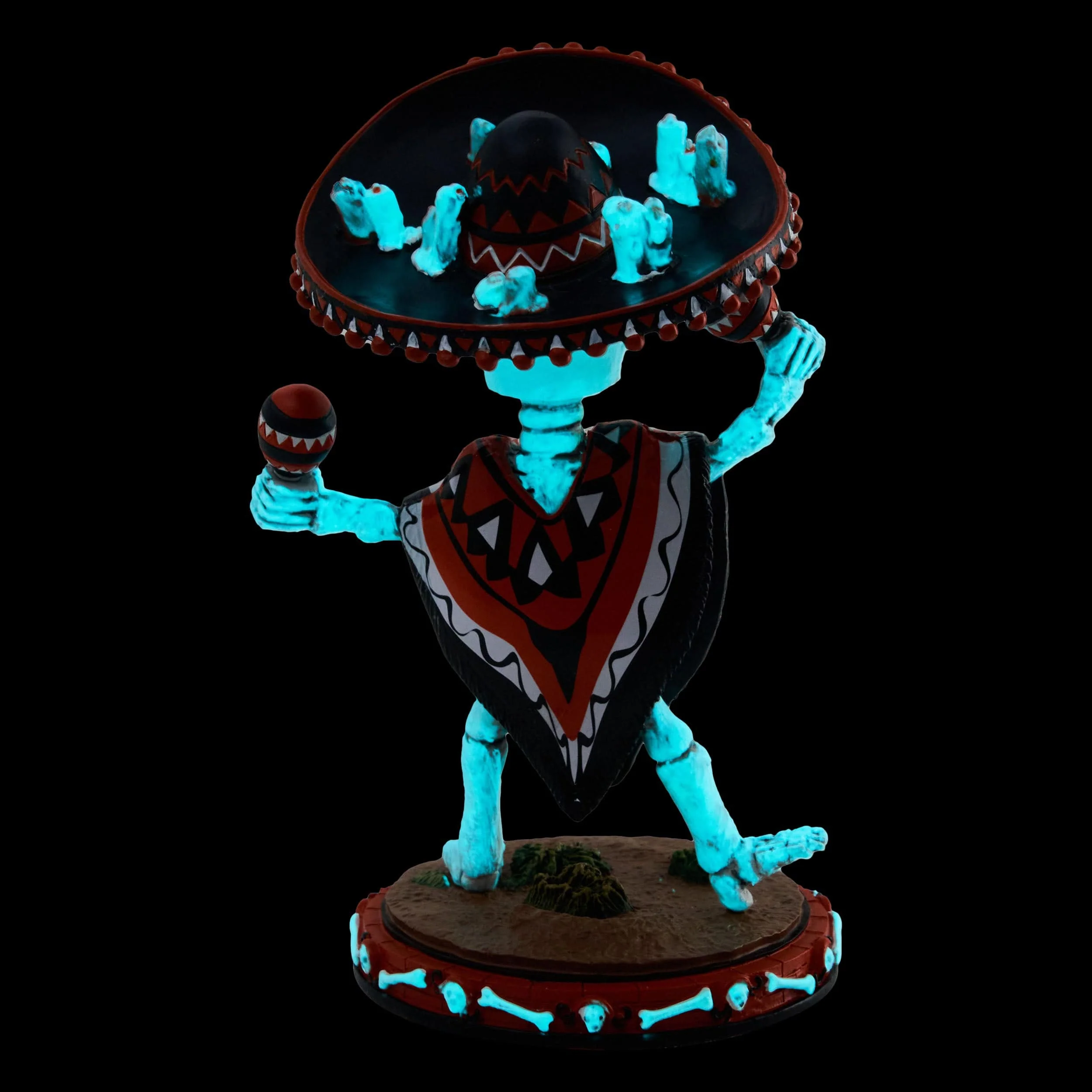 Chicago Bears Calavera Glow in the Dark Bobblehead - Image 7