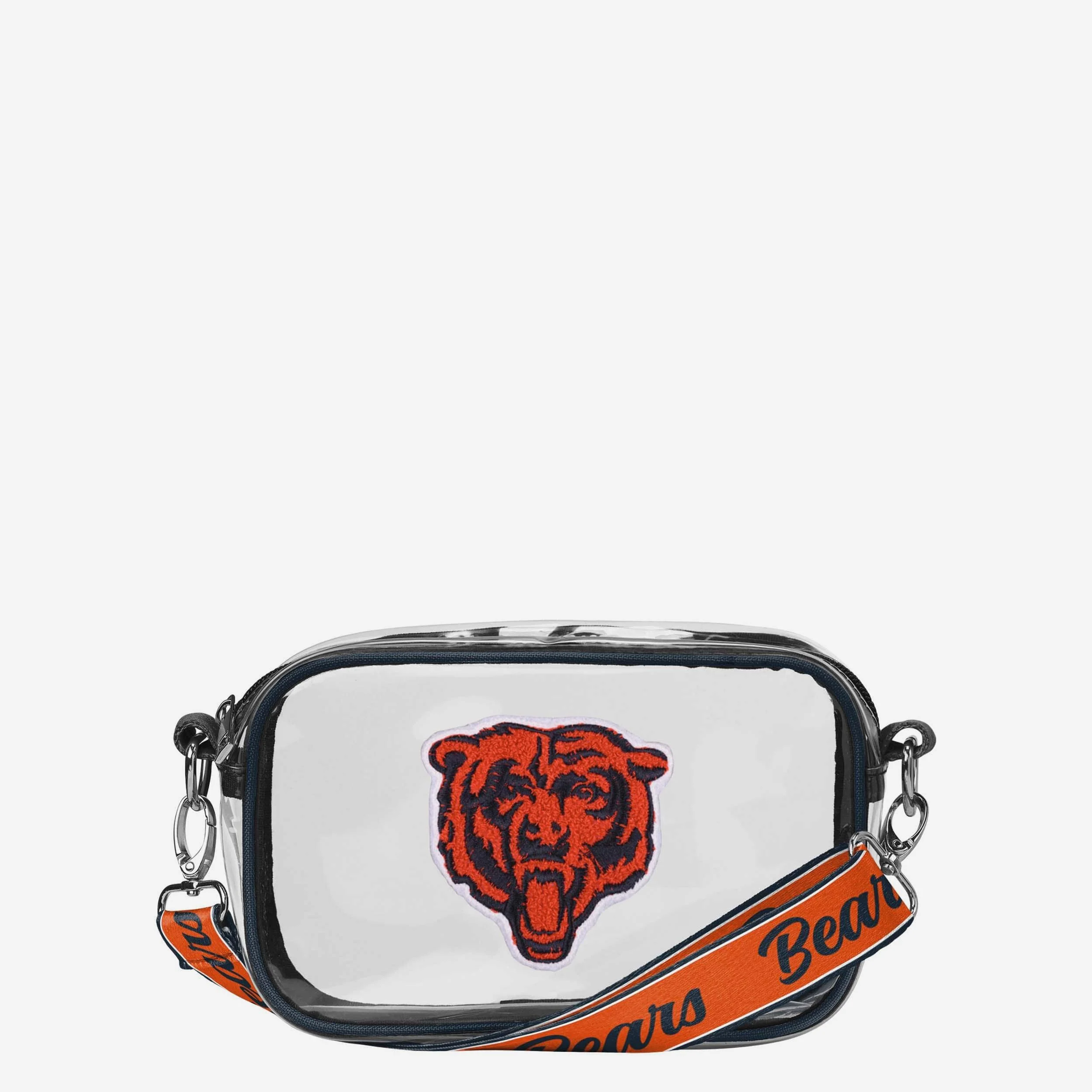 Chicago Bears Chenille Logo Clear Crossbody Bag