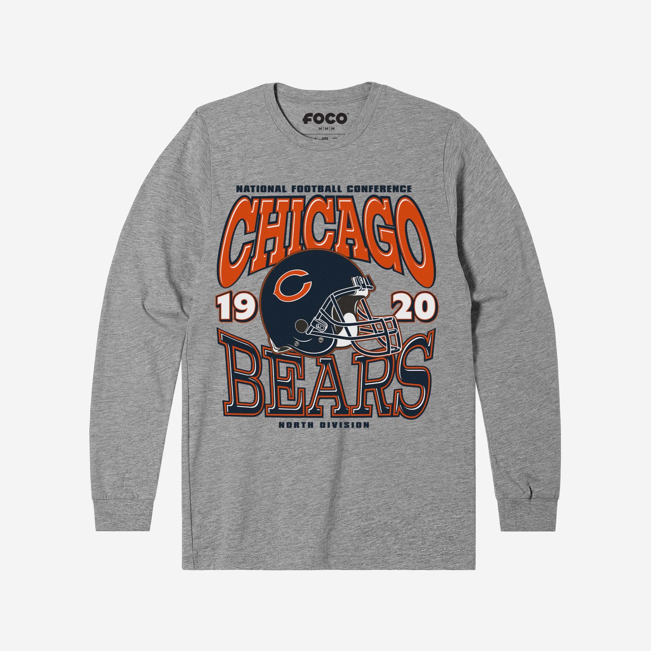 Chicago Bears Classic Team Helmet Long Sleeve T-Shirt