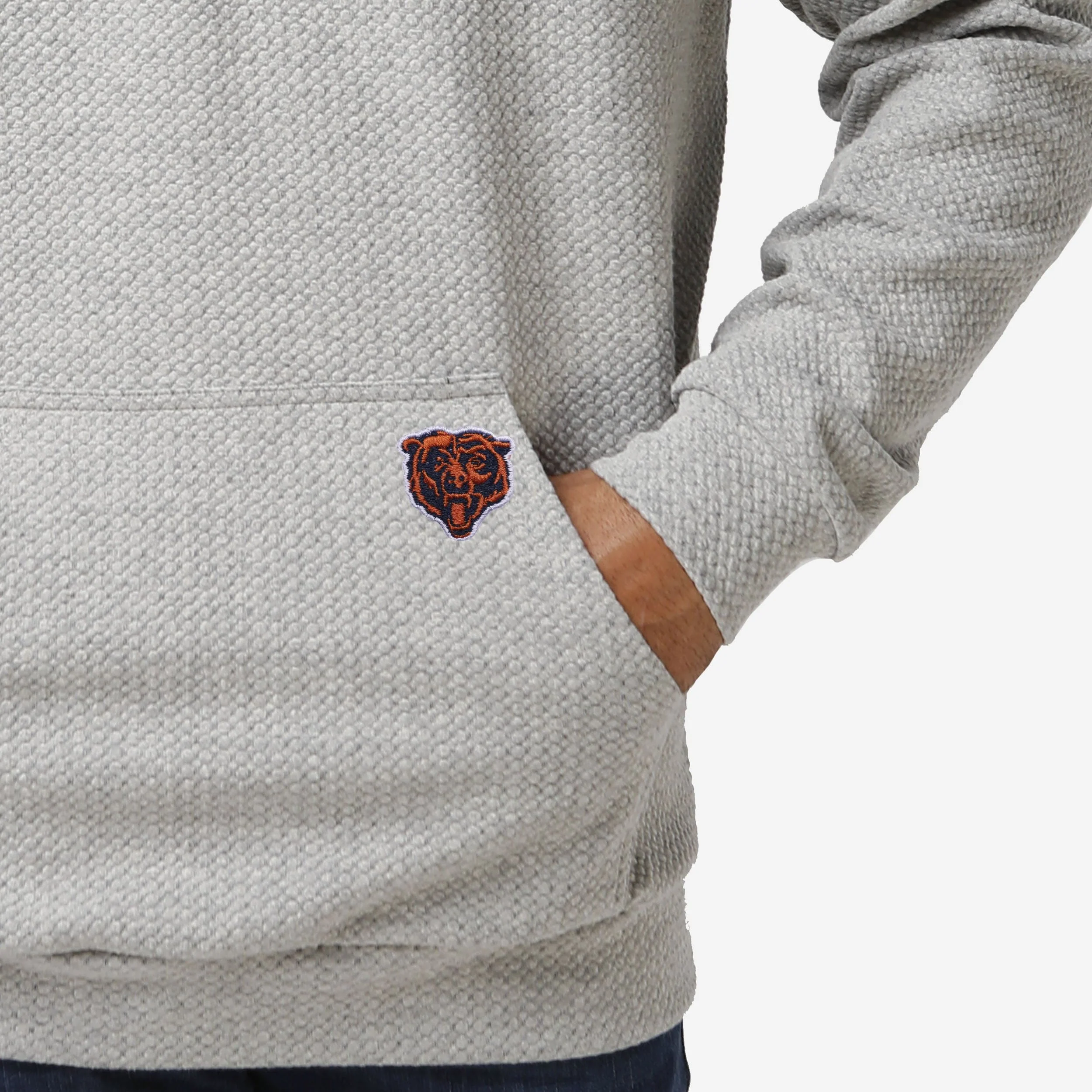 Chicago Bears Gray Woven Hoodie - Image 3