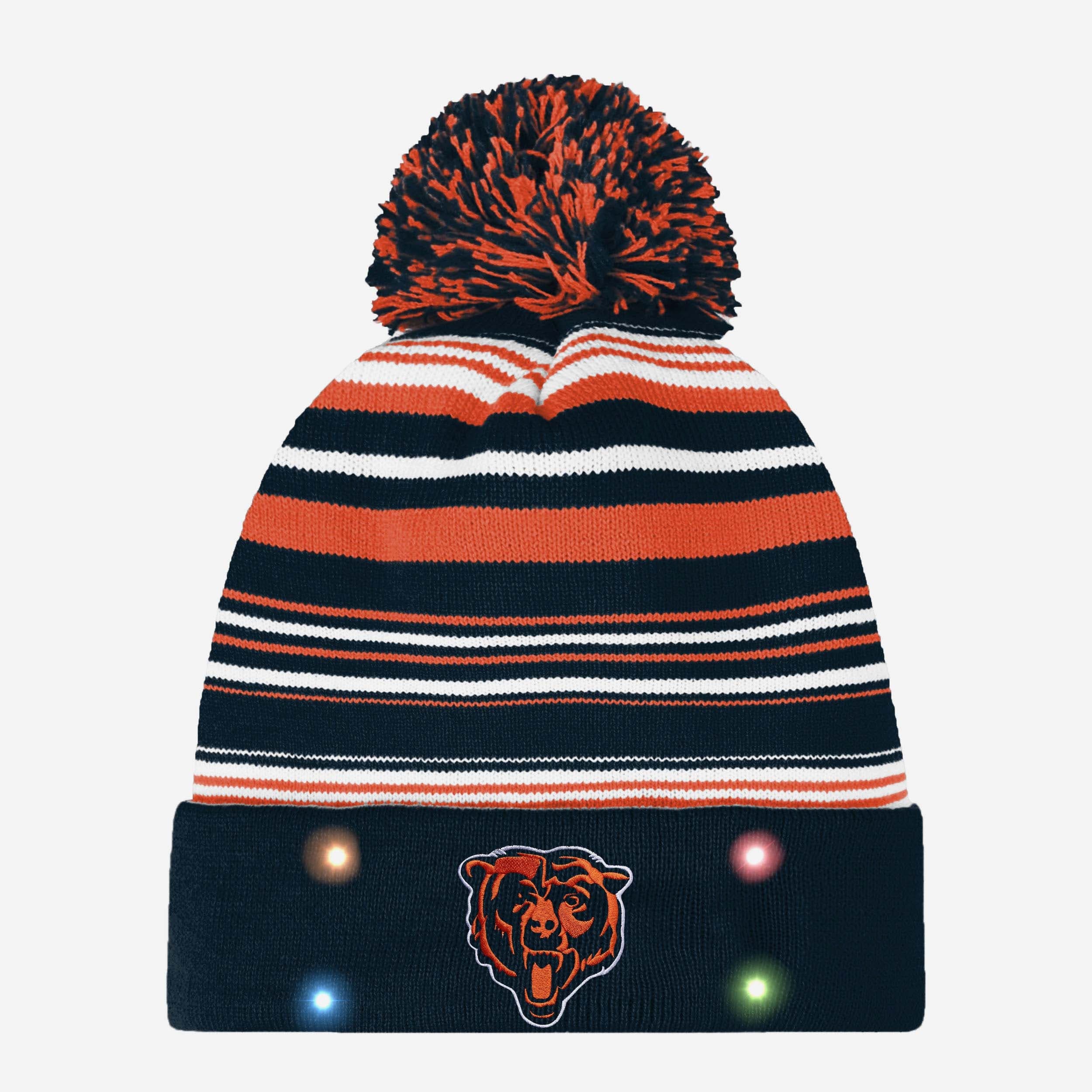 Chicago Bears Horizontal Stripe Light Up Beanie - Image 2