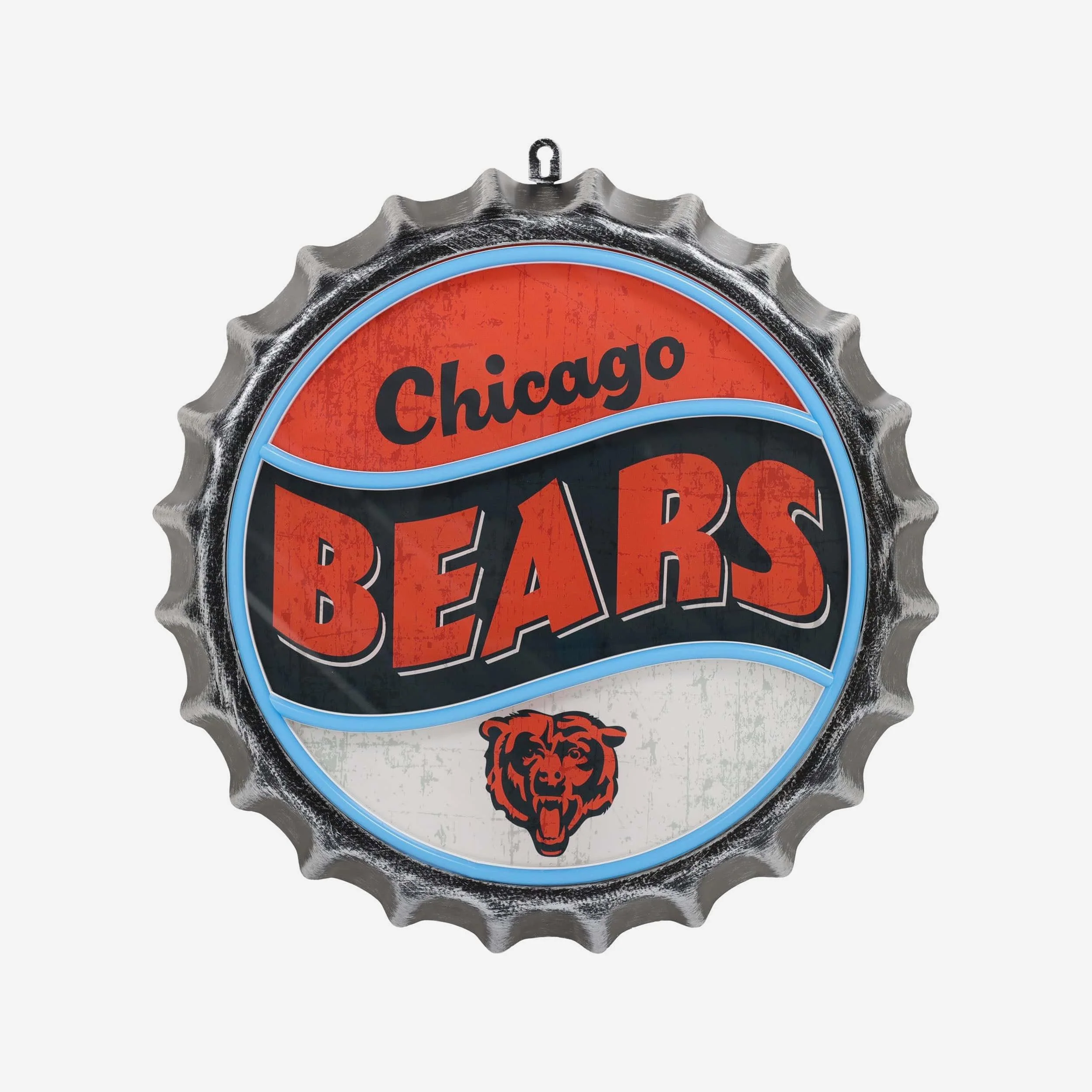 Chicago Bears LED Neon Backlit Bottle Cap Wall Sign