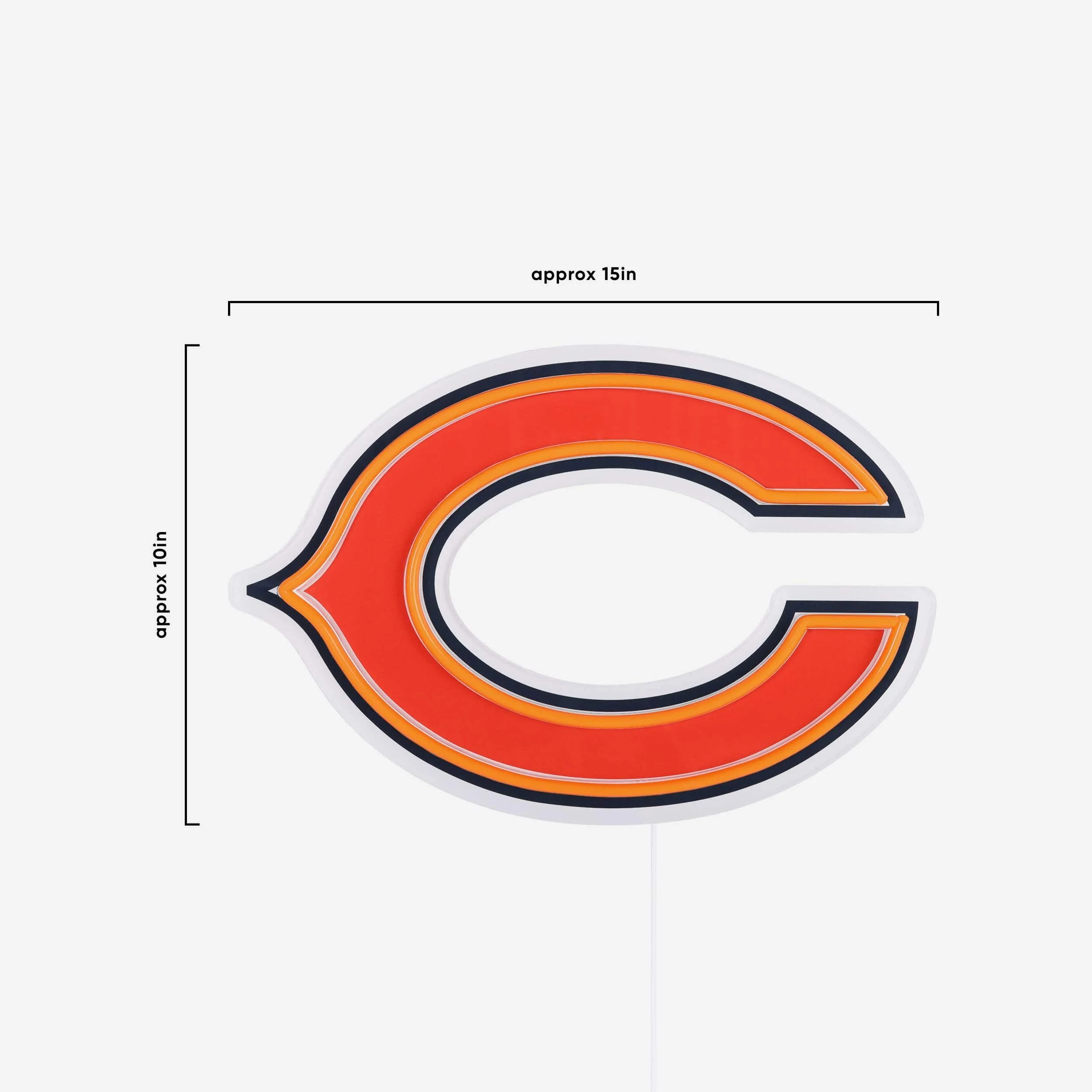 Chicago Bears LED Neon Light Up Team Logo Sign - Image 5