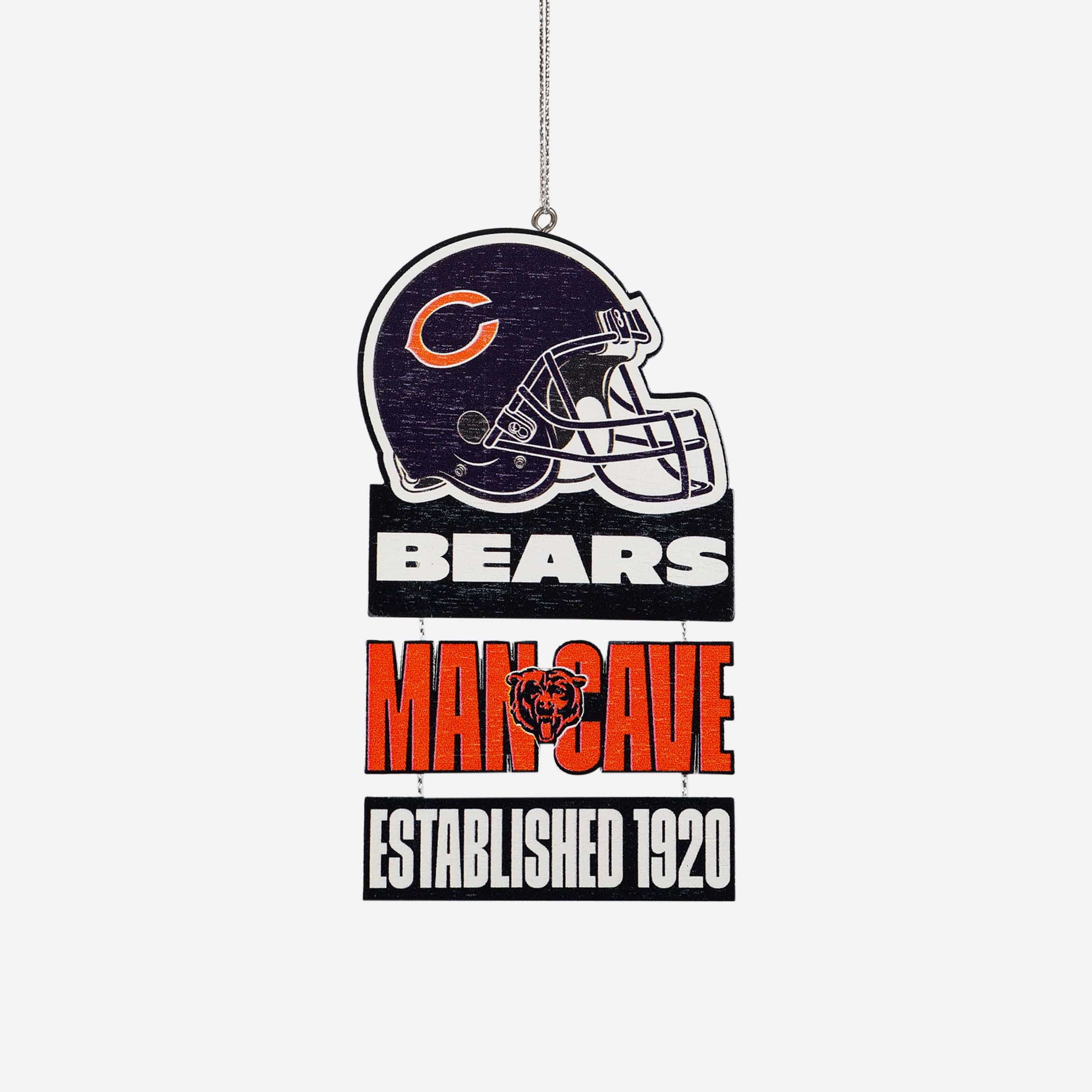 Chicago Bears Mancave Sign Ornament