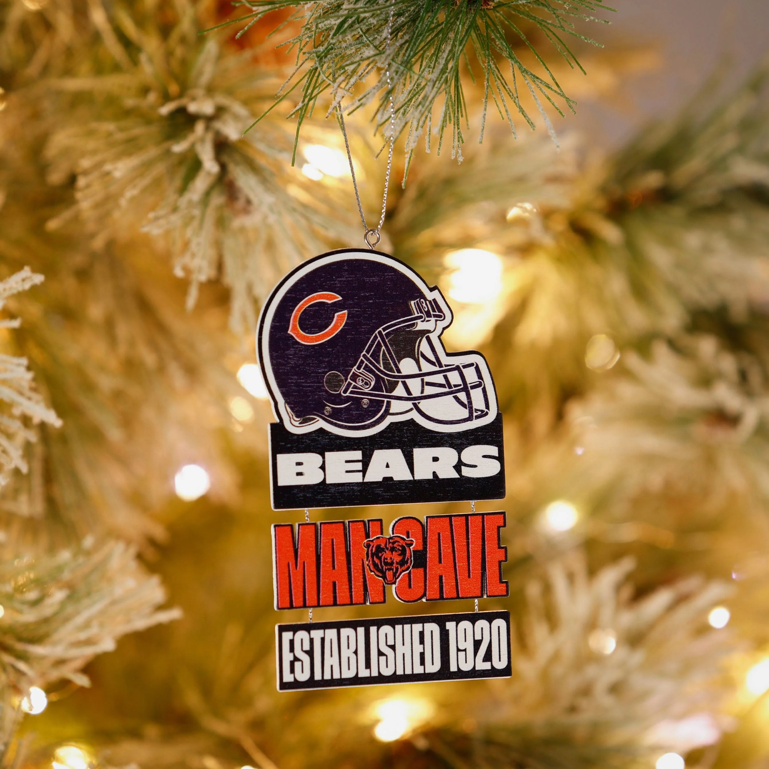 Chicago Bears Mancave Sign Ornament - Image 3