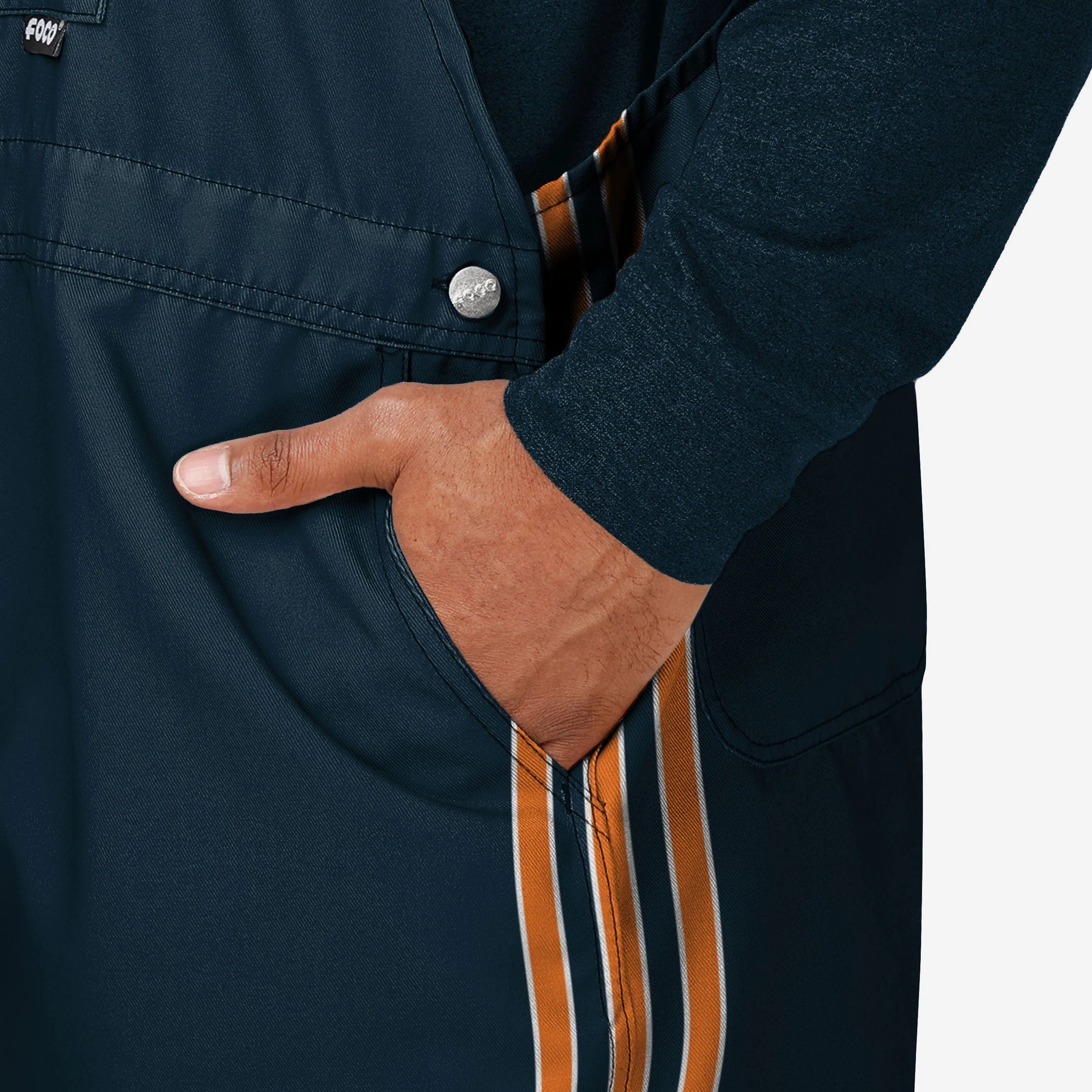 Chicago Bears Mens Team Stripe Bib Shortalls - Image 4