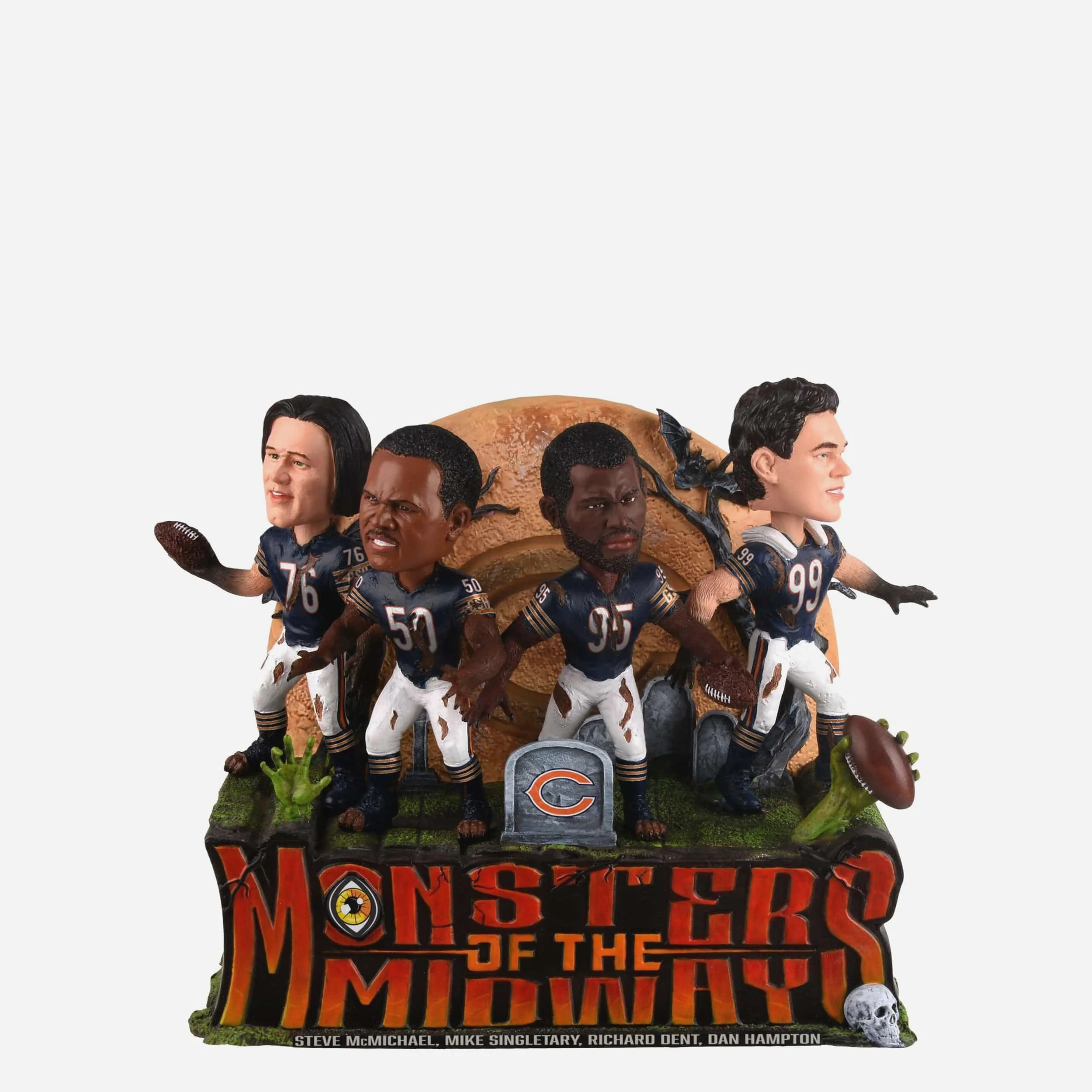 Chicago Bears Monsters of the Midway Defense Mini Bobblehead Scene