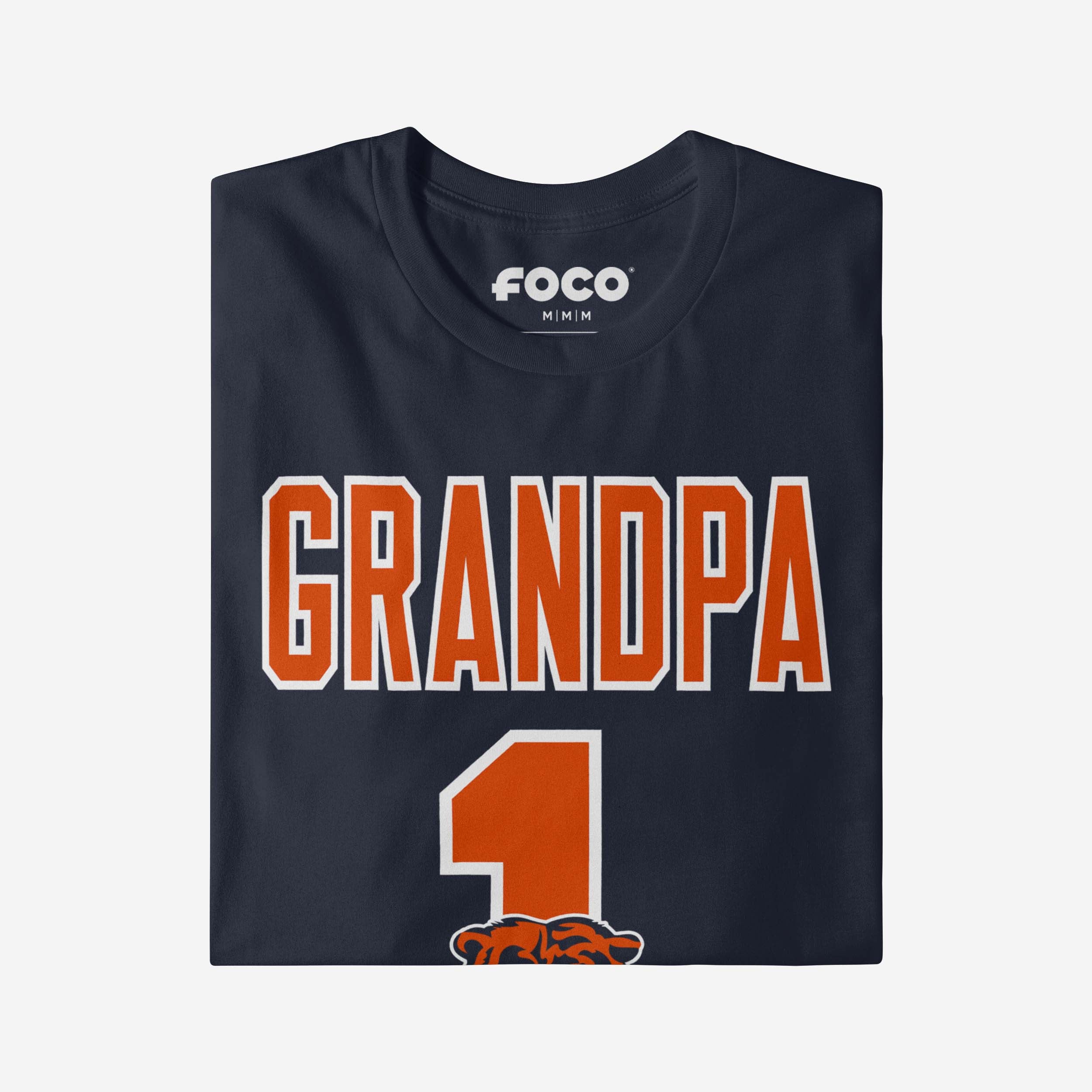 Chicago Bears Number 1 Grandpa T-Shirt - Image 3