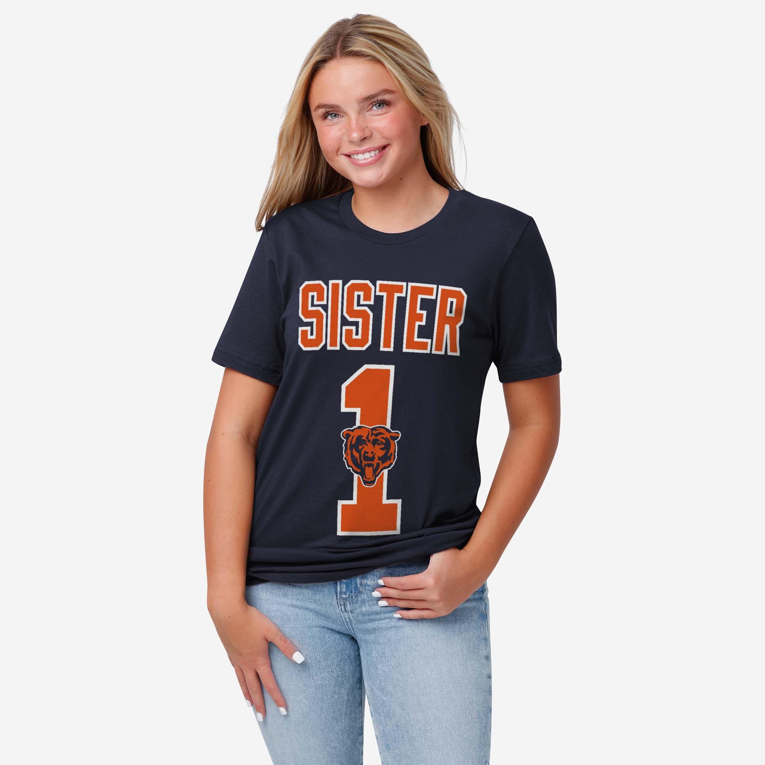 Chicago Bears Number 1 Sister T-Shirt - Image 2