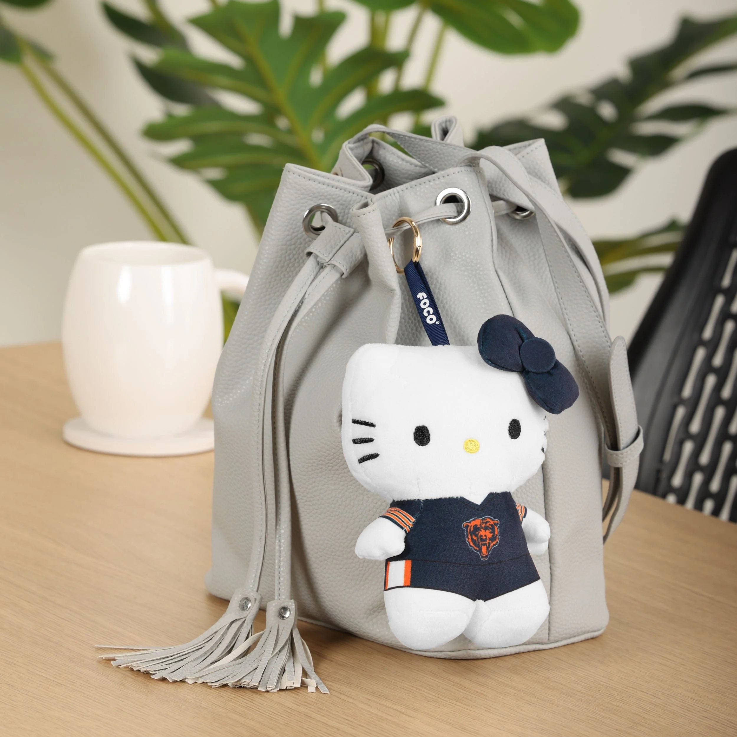 Chicago Bears Plush Hello Kitty® Bag Charm Keychain - Image 2