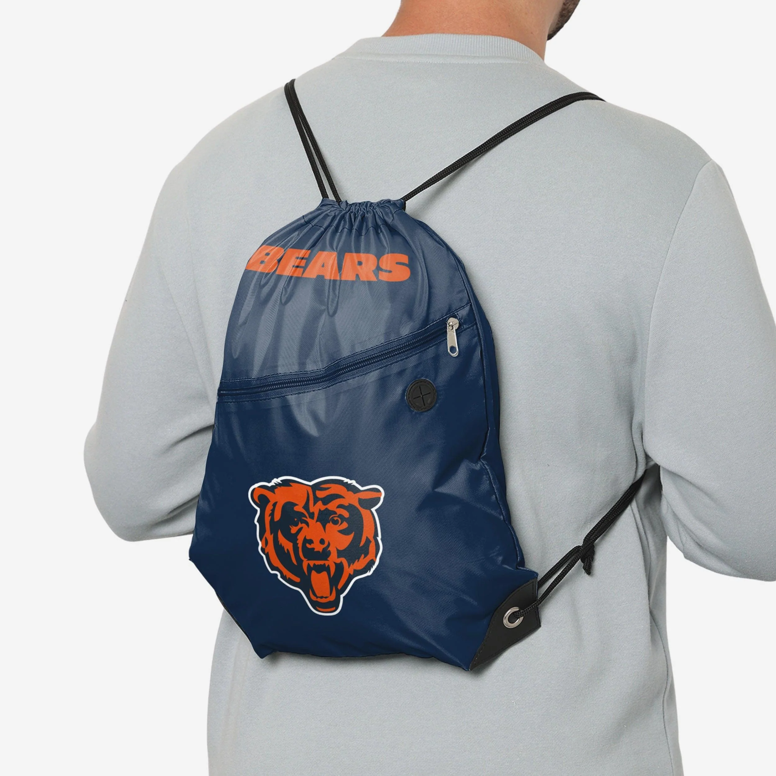 Chicago Bears Pocket Drawstring Backpack - Image 3