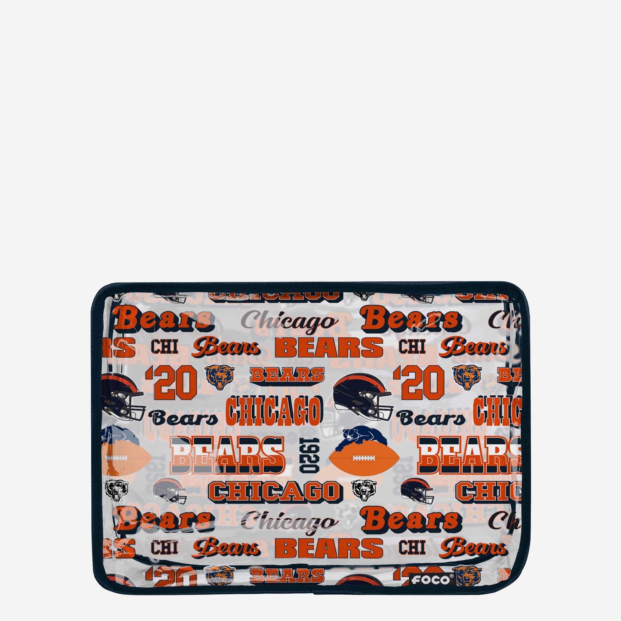 Chicago Bears Repeat Retro Print Clear Cosmetic Bag - Image 3