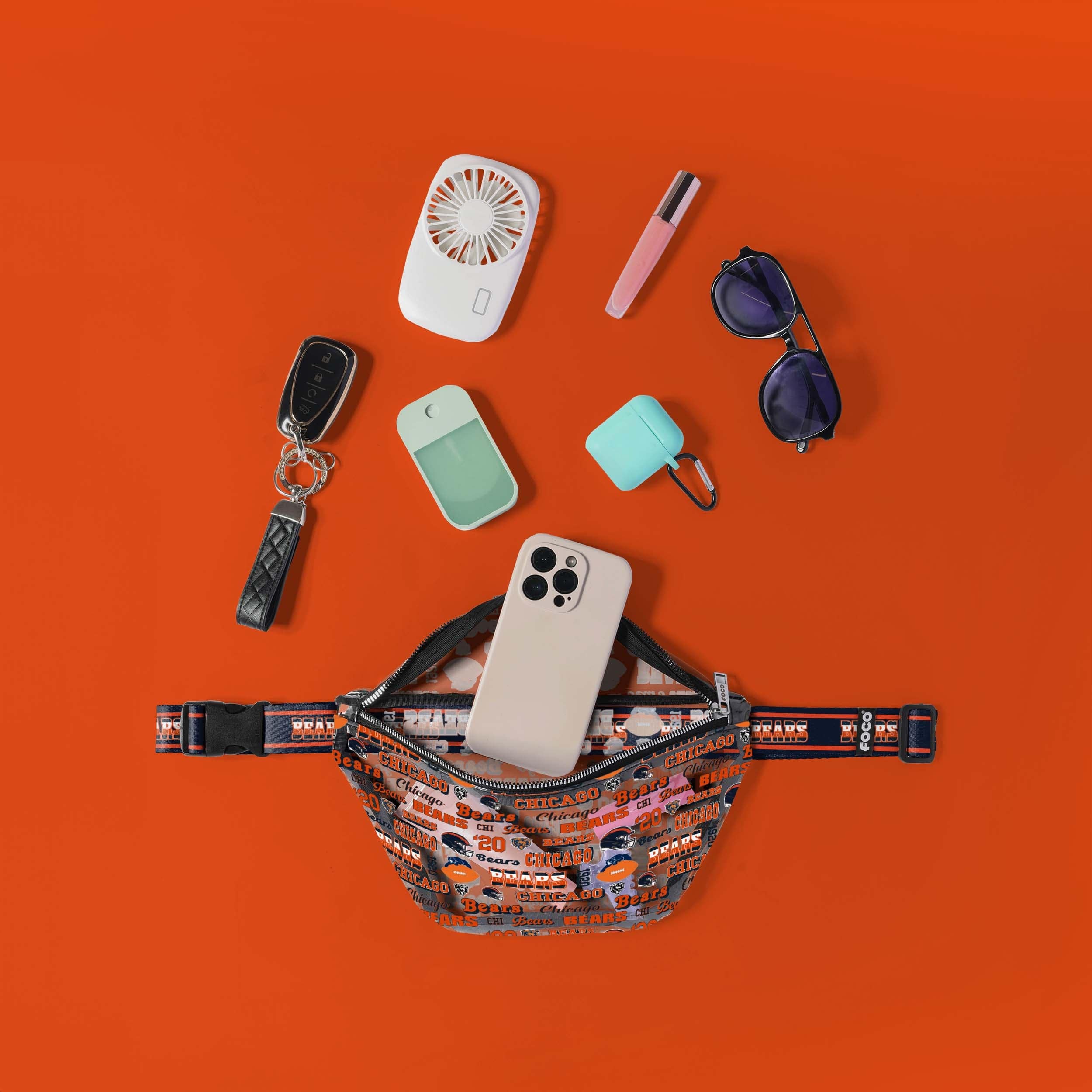 Chicago Bears Repeat Retro Print Clear Fanny Pack - Image 2