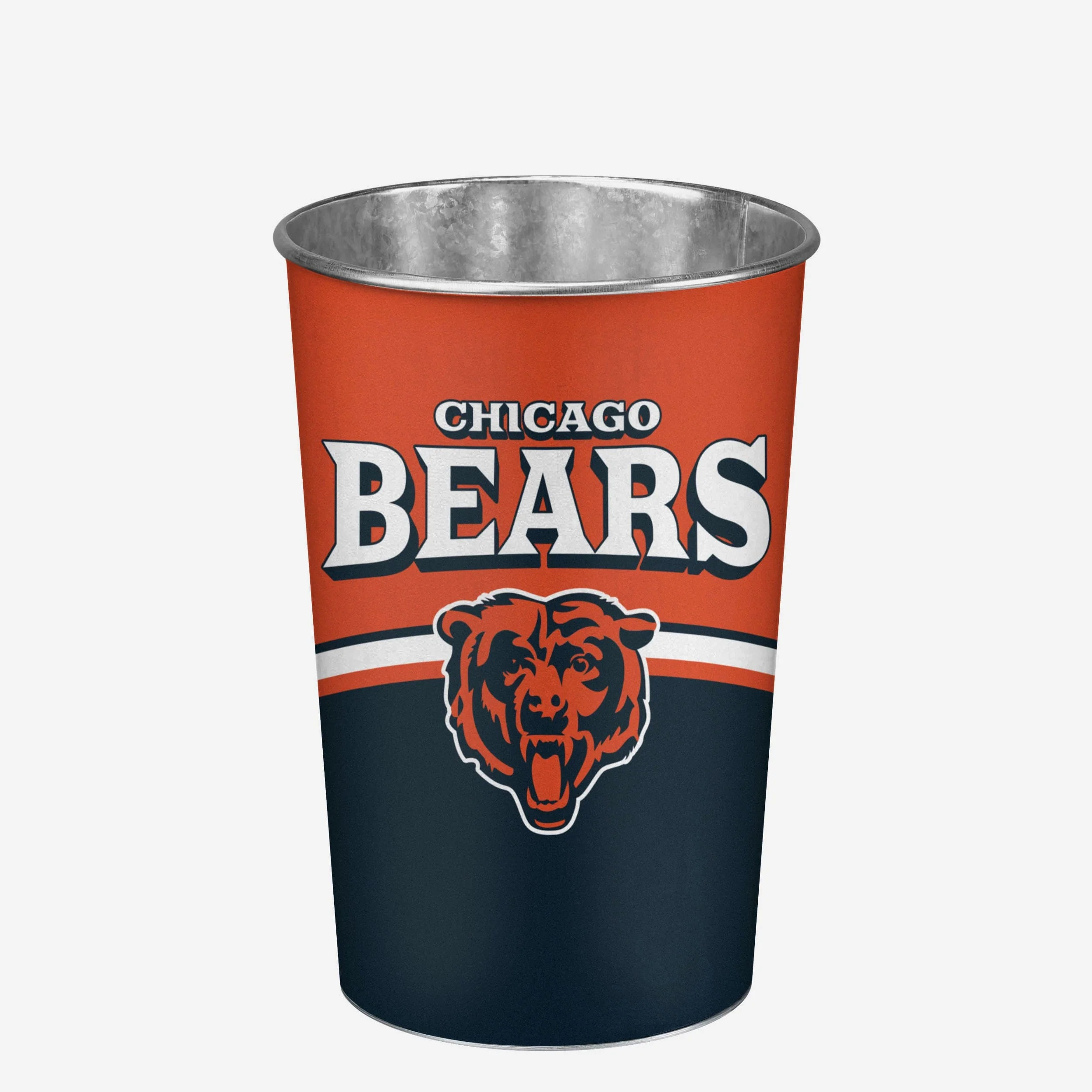 Chicago Bears Team Stripe Trash Can