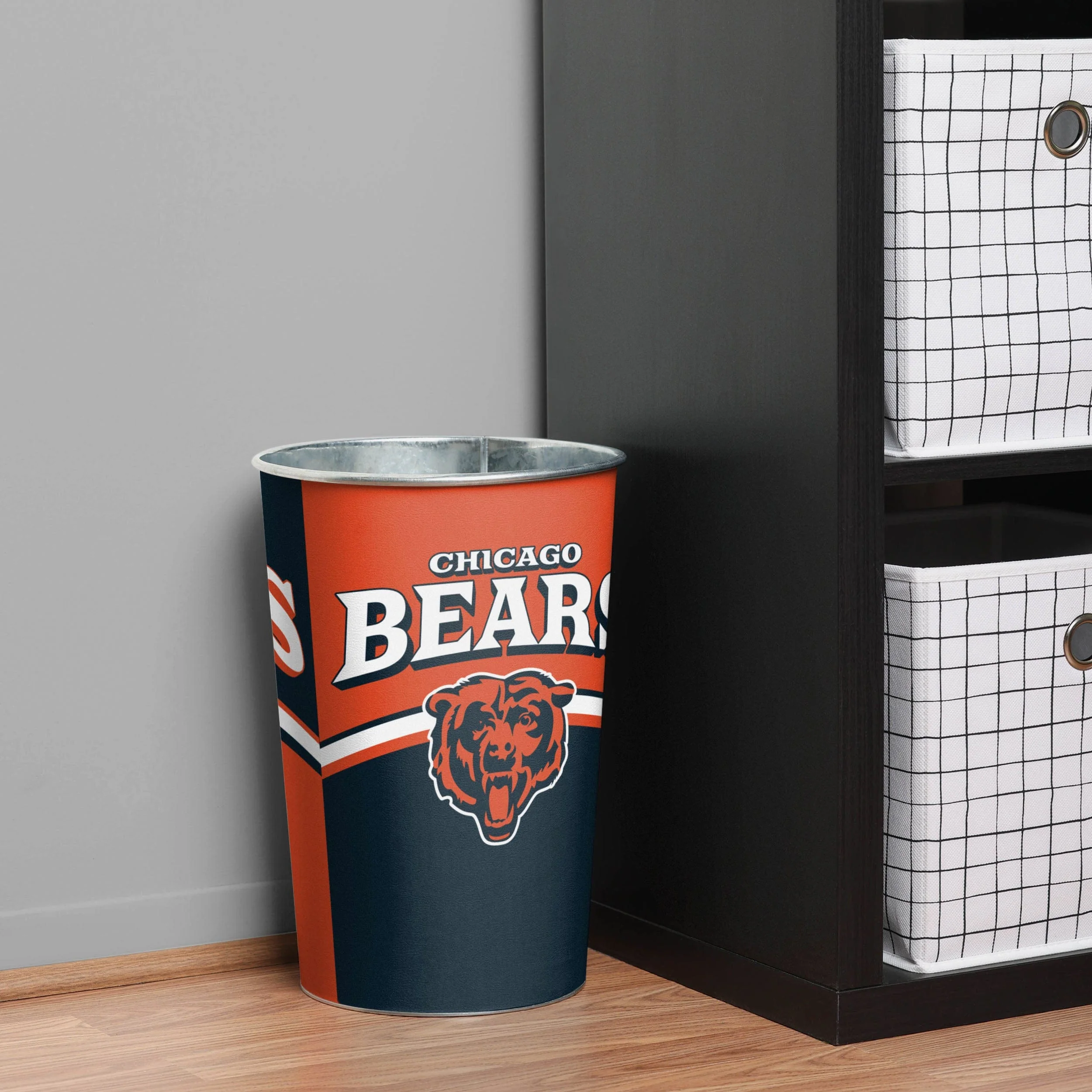 Chicago Bears Team Stripe Trash Can - Image 2