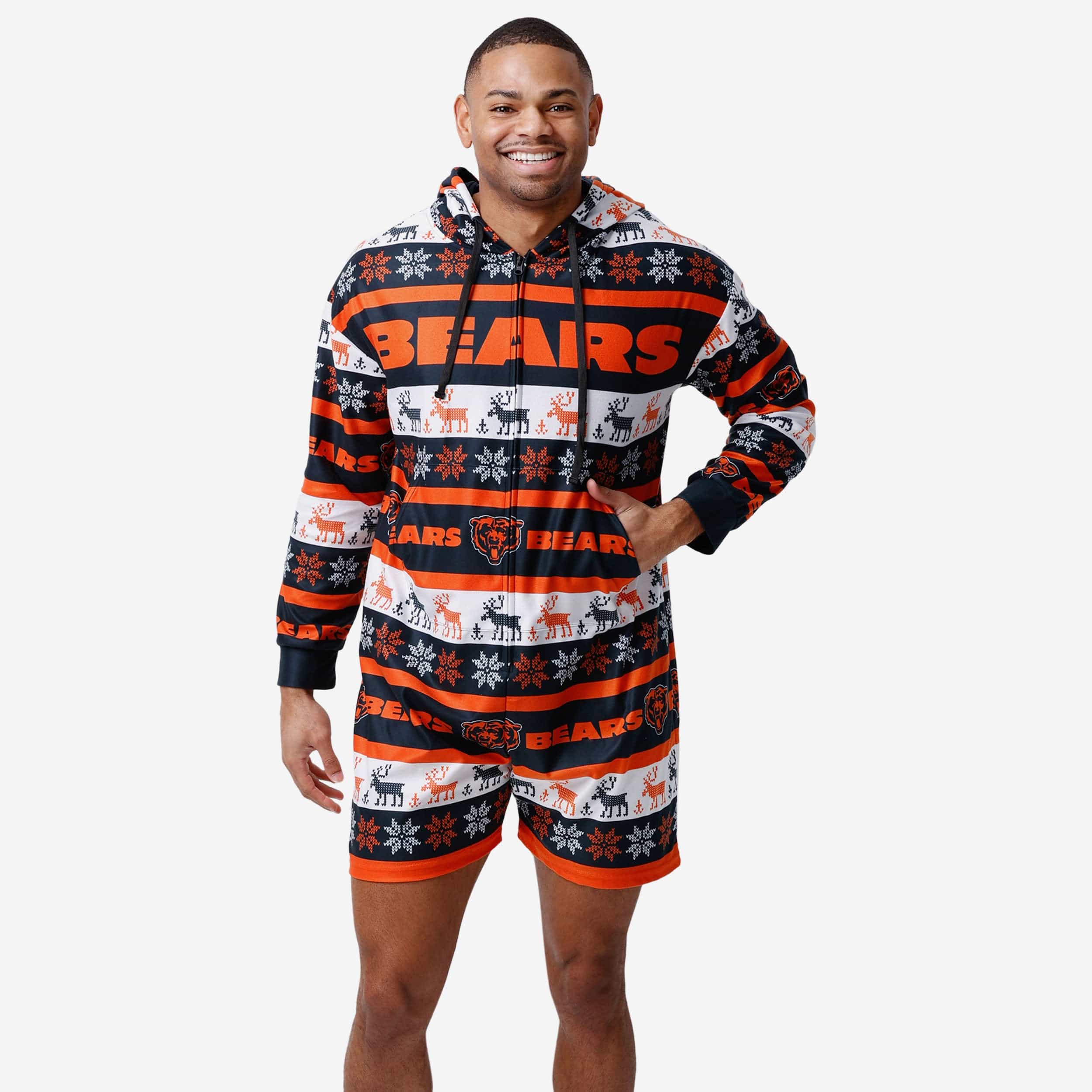 Chicago Bears Ugly Short One Piece Pajamas