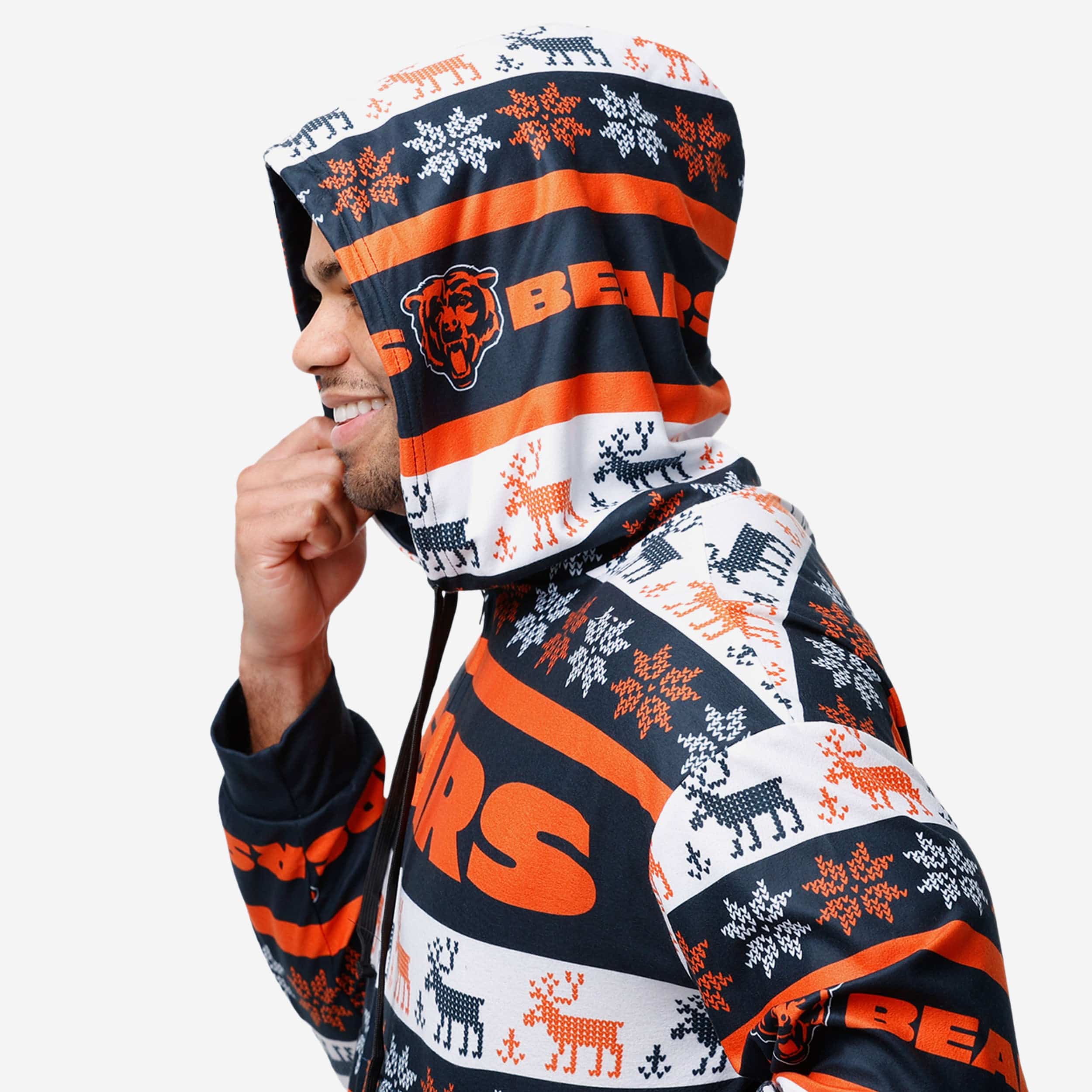 Chicago Bears Ugly Short One Piece Pajamas - Image 3