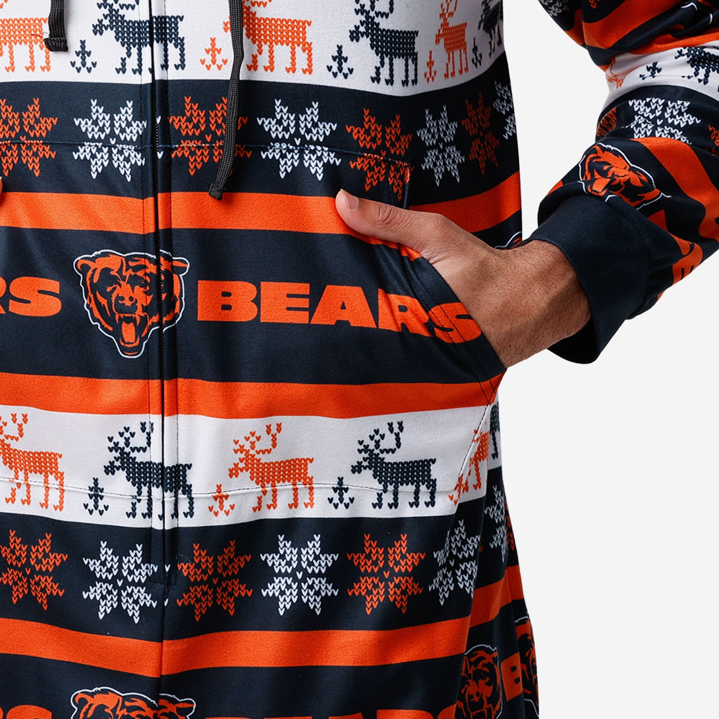 Chicago Bears Ugly Short One Piece Pajamas - Image 4