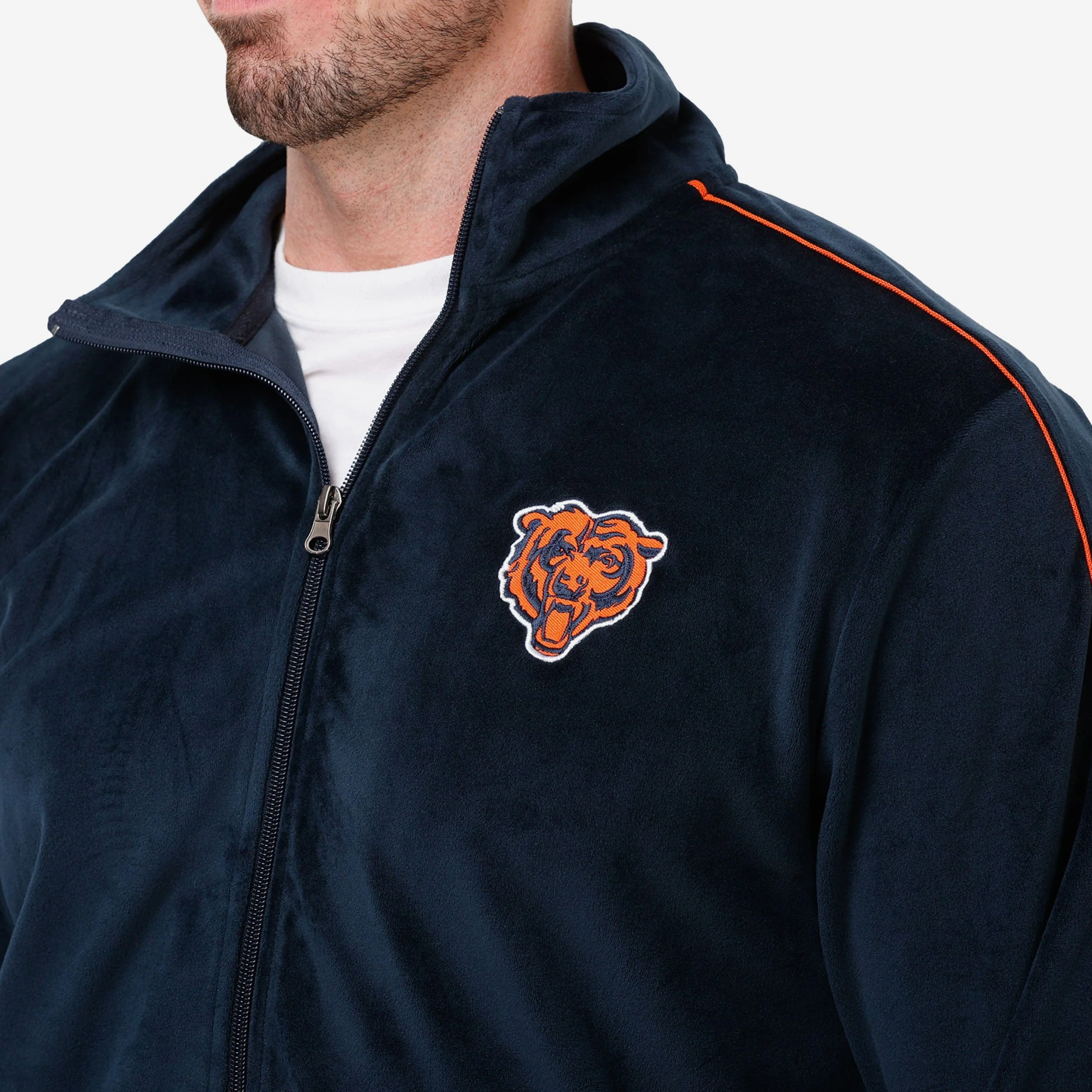 Chicago Bears Velour Zip Up Top - Image 3