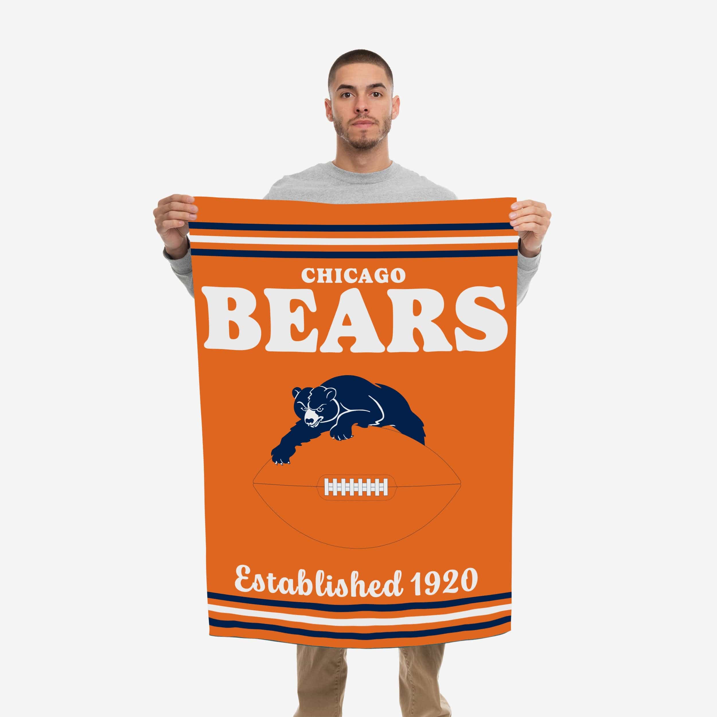 Chicago Bears Vertical Retro Flag - Image 2