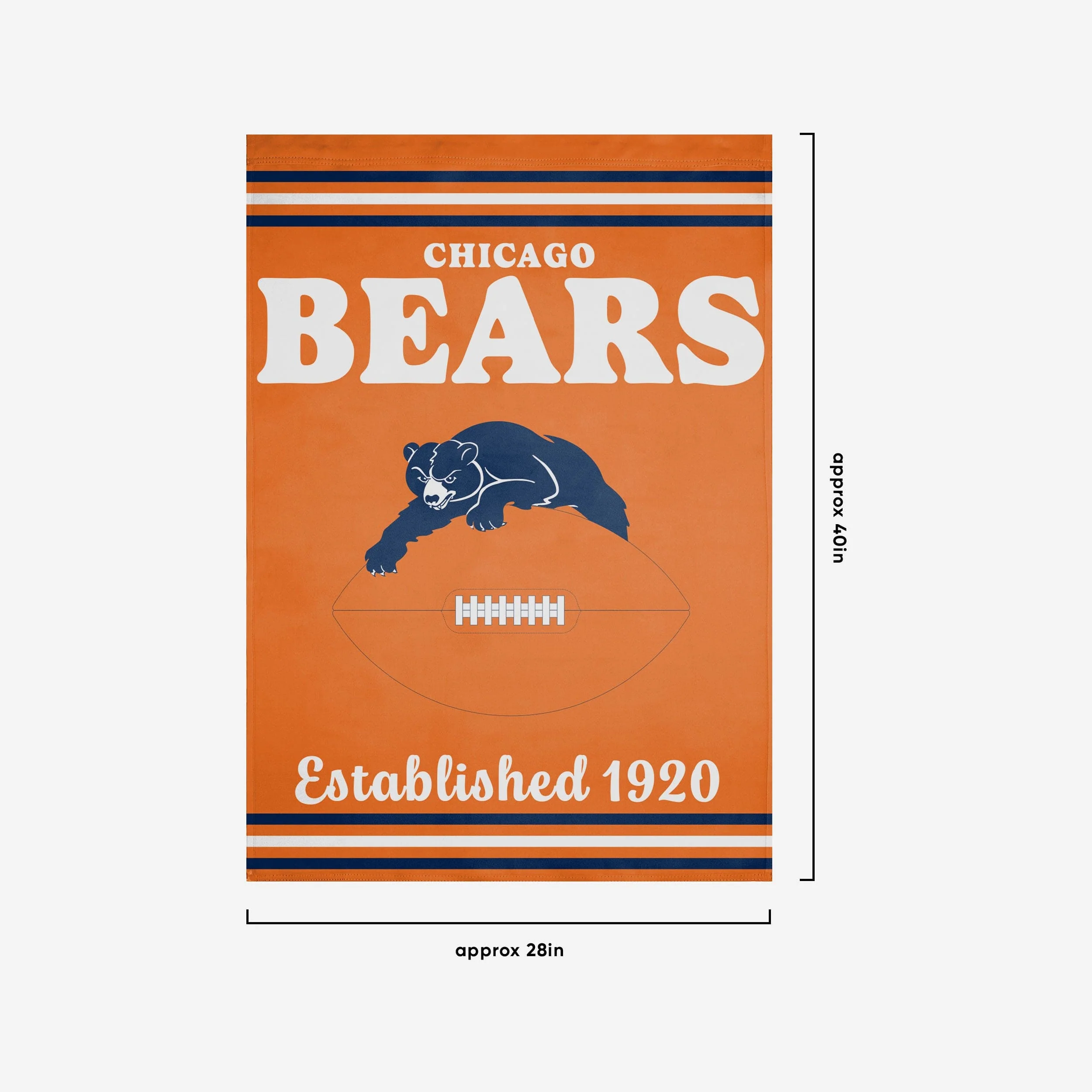 Chicago Bears Vertical Retro Flag - Image 3