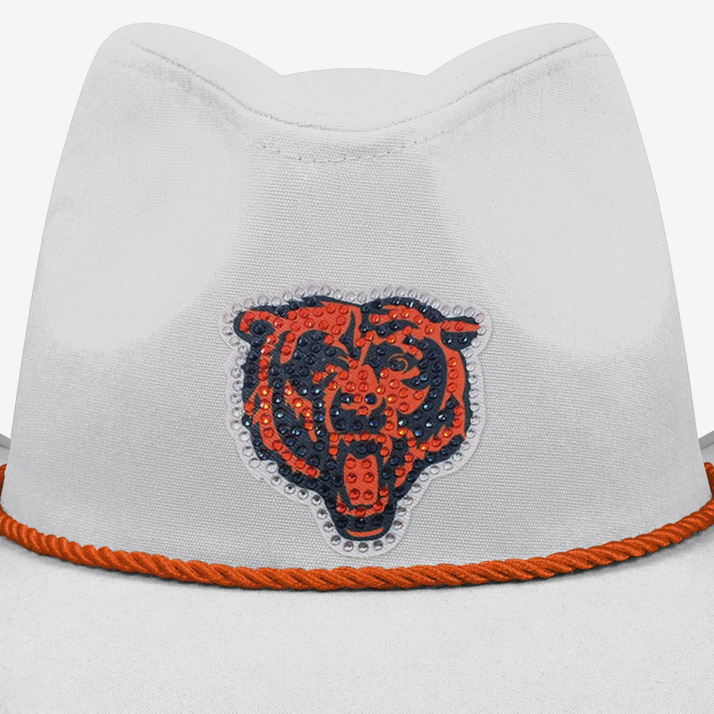 Chicago Bears White Rhinestone Logo Cowboy Hat - Image 2