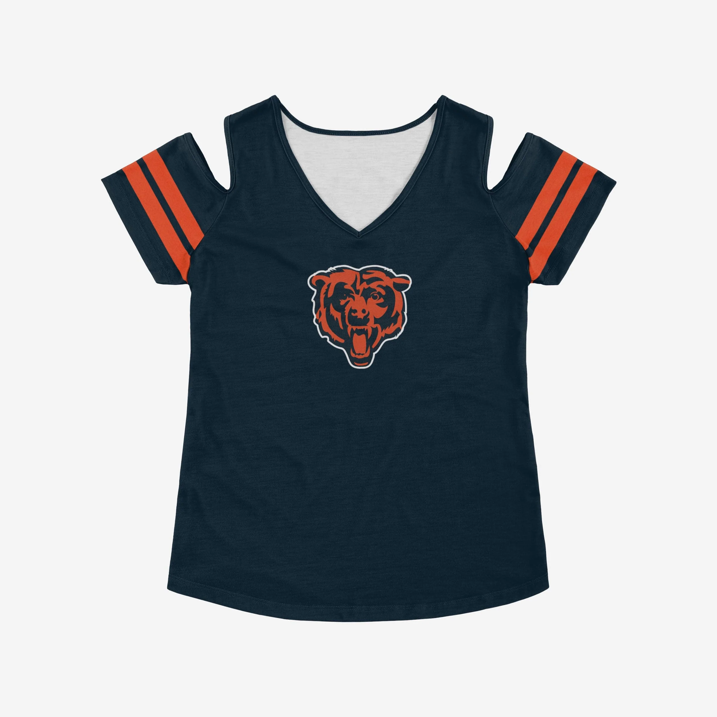 Chicago Bears Womens Cold Shoulder T-Shirt - Image 4