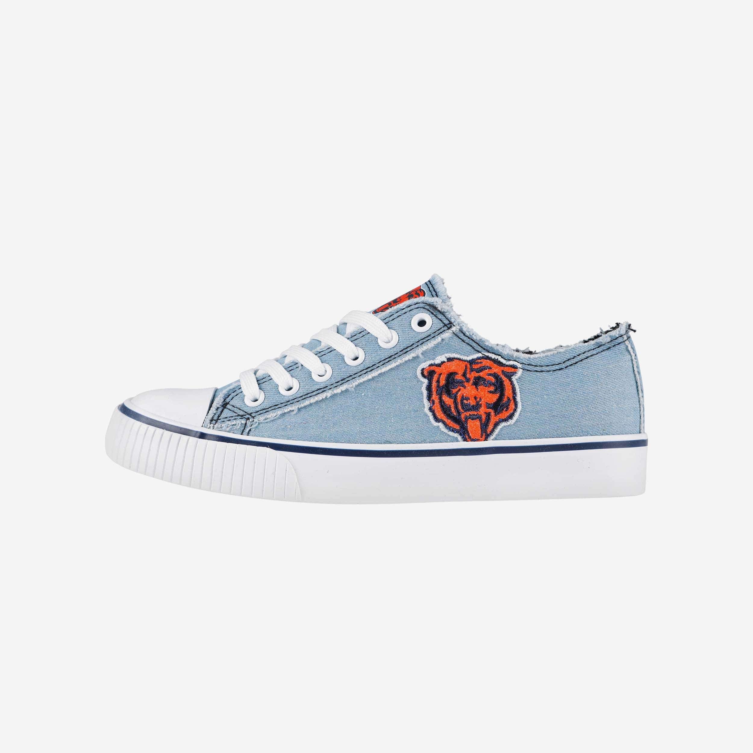 Chicago Bears Womens Denim Low Top Canvas Shoe