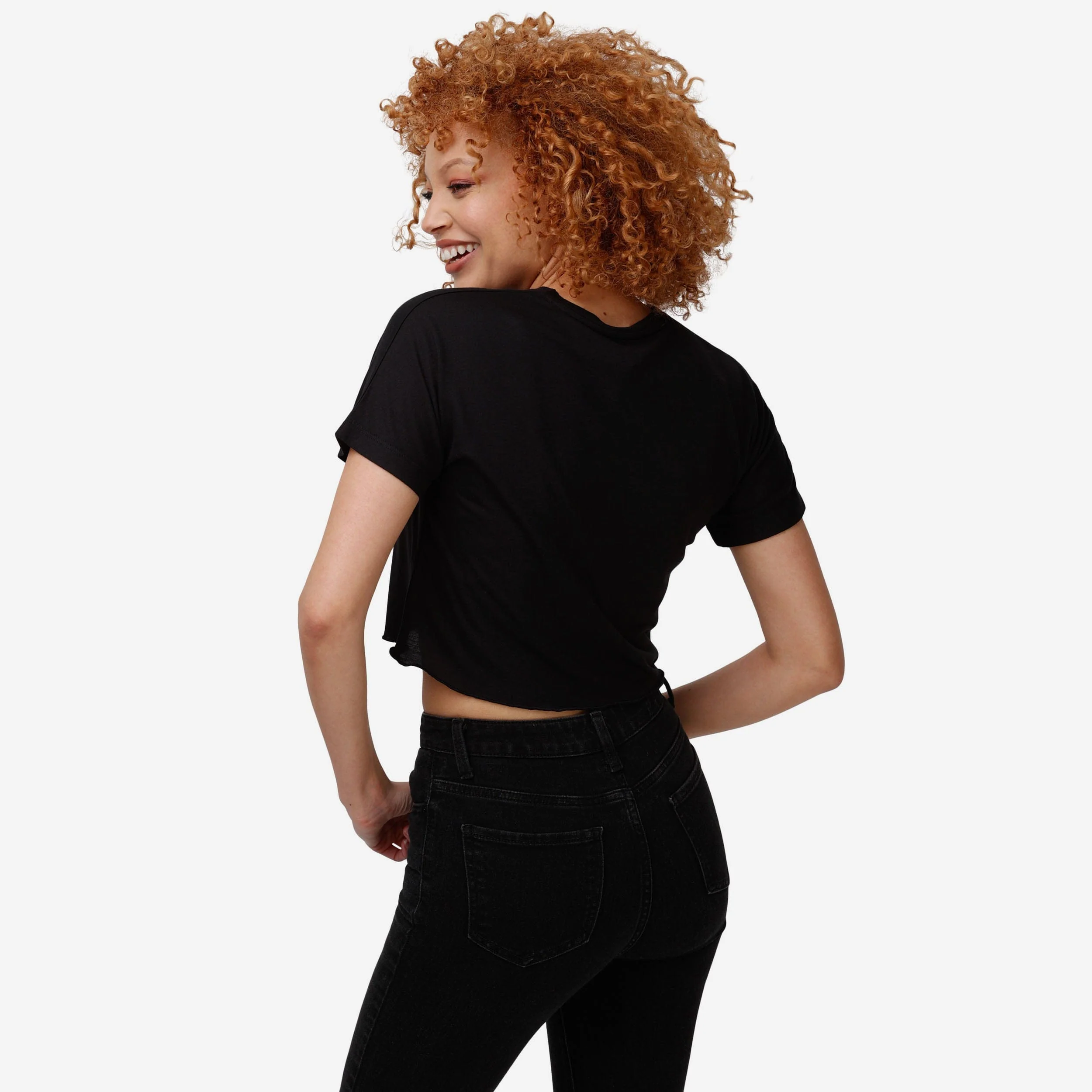 Chicago Bears Womens Distressed Wordmark Crop Top - Image 2