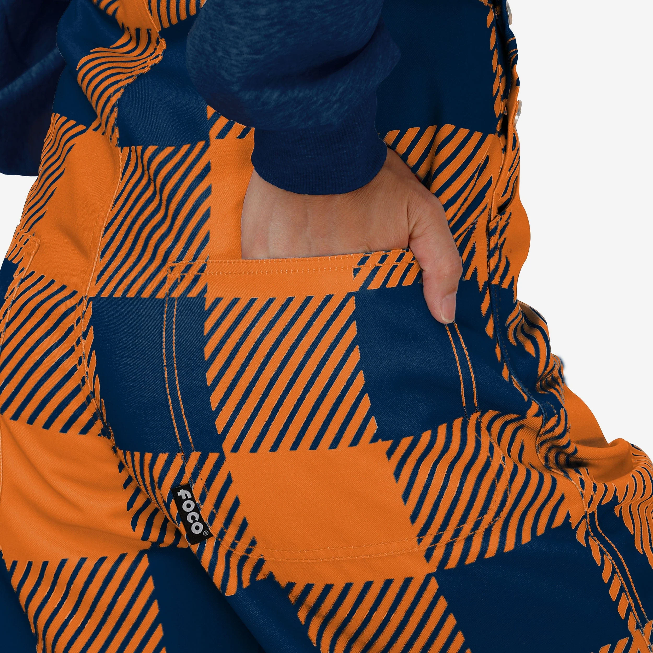 Chicago Bears Womens Plaid Bib Overalls - Image 6