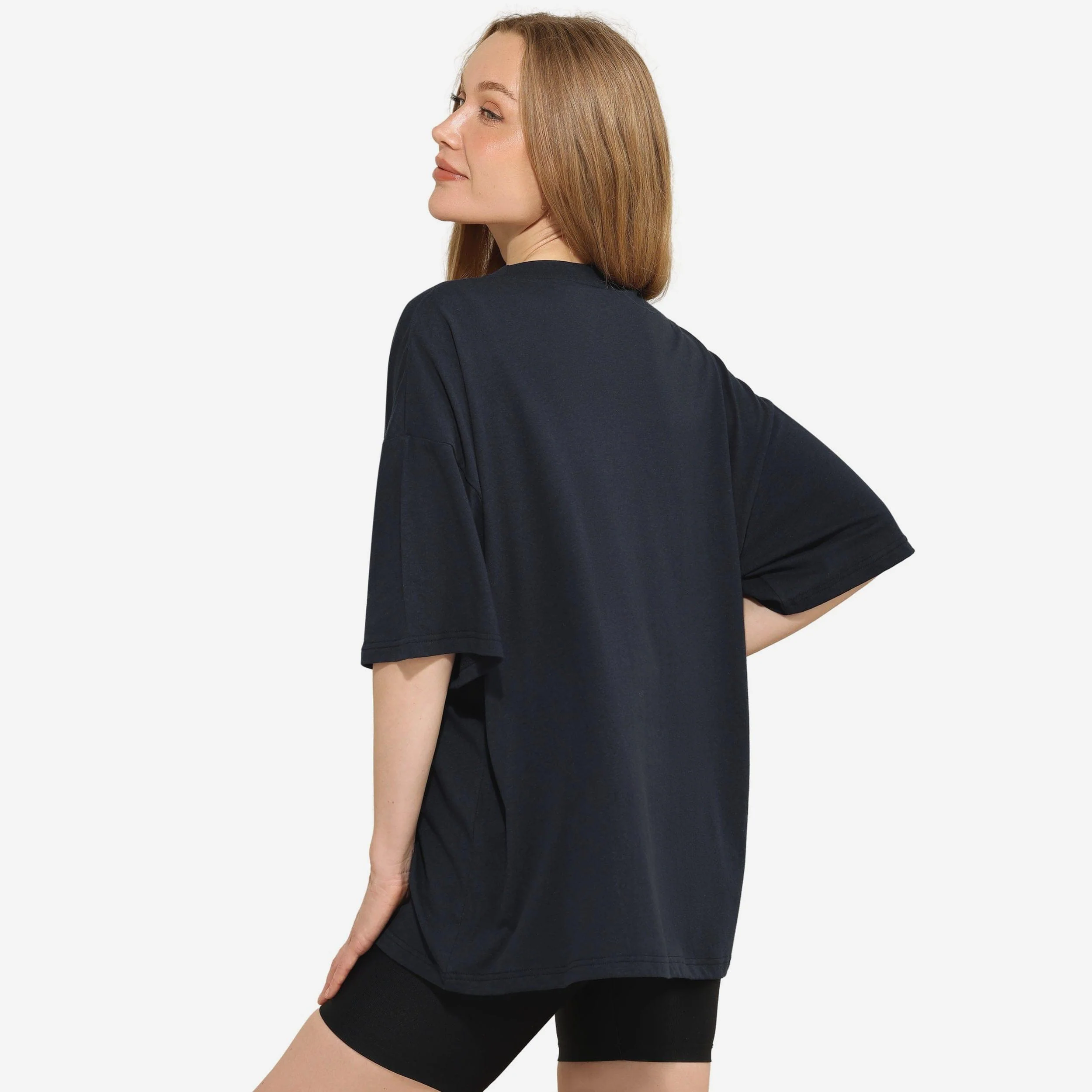 Chicago Bears Womens Rhinestone Logo Oversized T-Shirt - Image 3