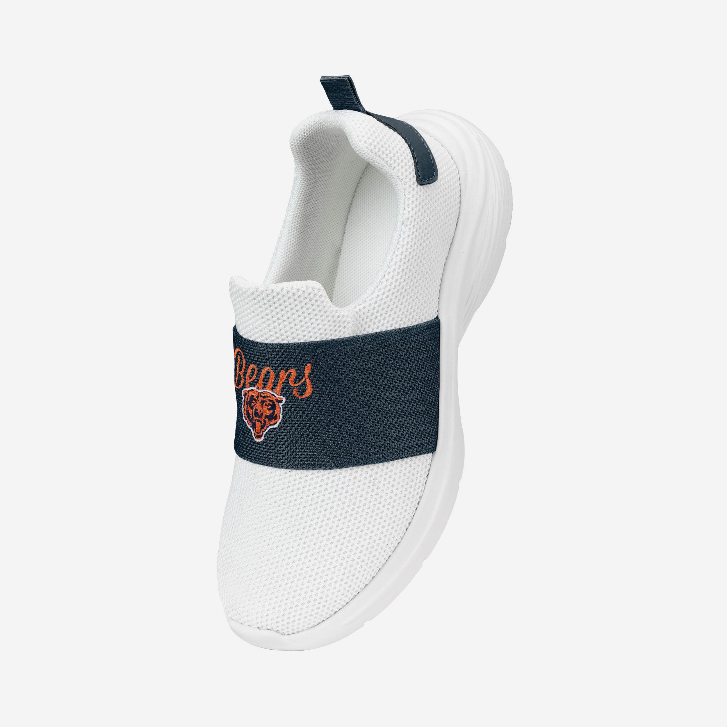 Chicago Bears Womens Script Wordmark White Slip On Sneakers - Image 2