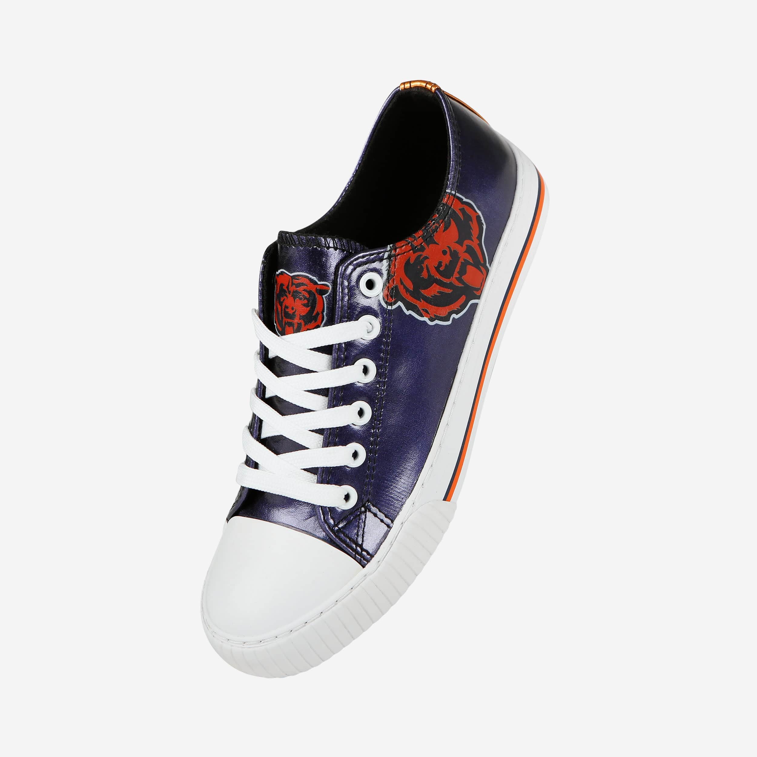 Chicago Bears Womens Team Color Metallic Low Top Canvas Shoes - Image 2