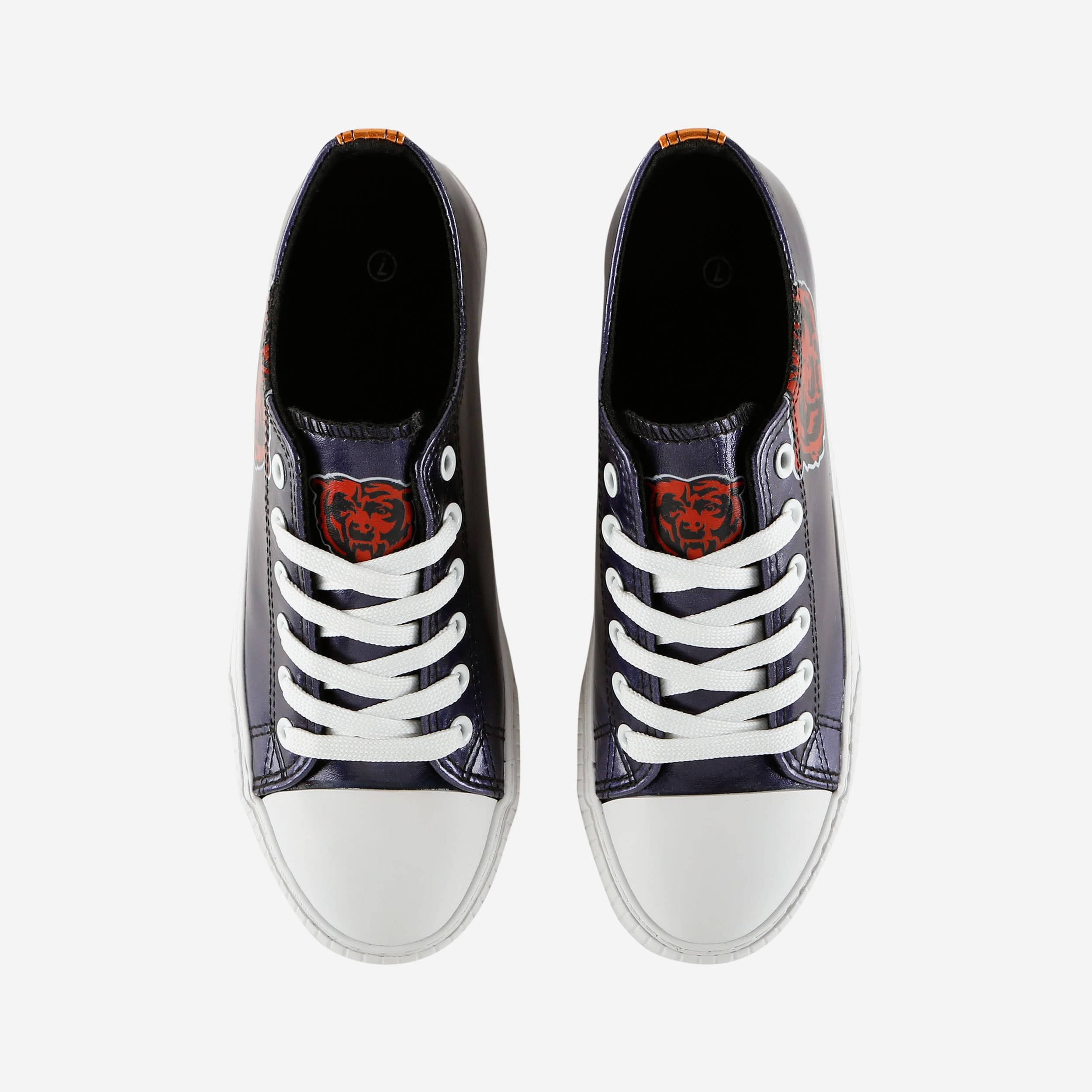 Chicago Bears Womens Team Color Metallic Low Top Canvas Shoes - Image 5