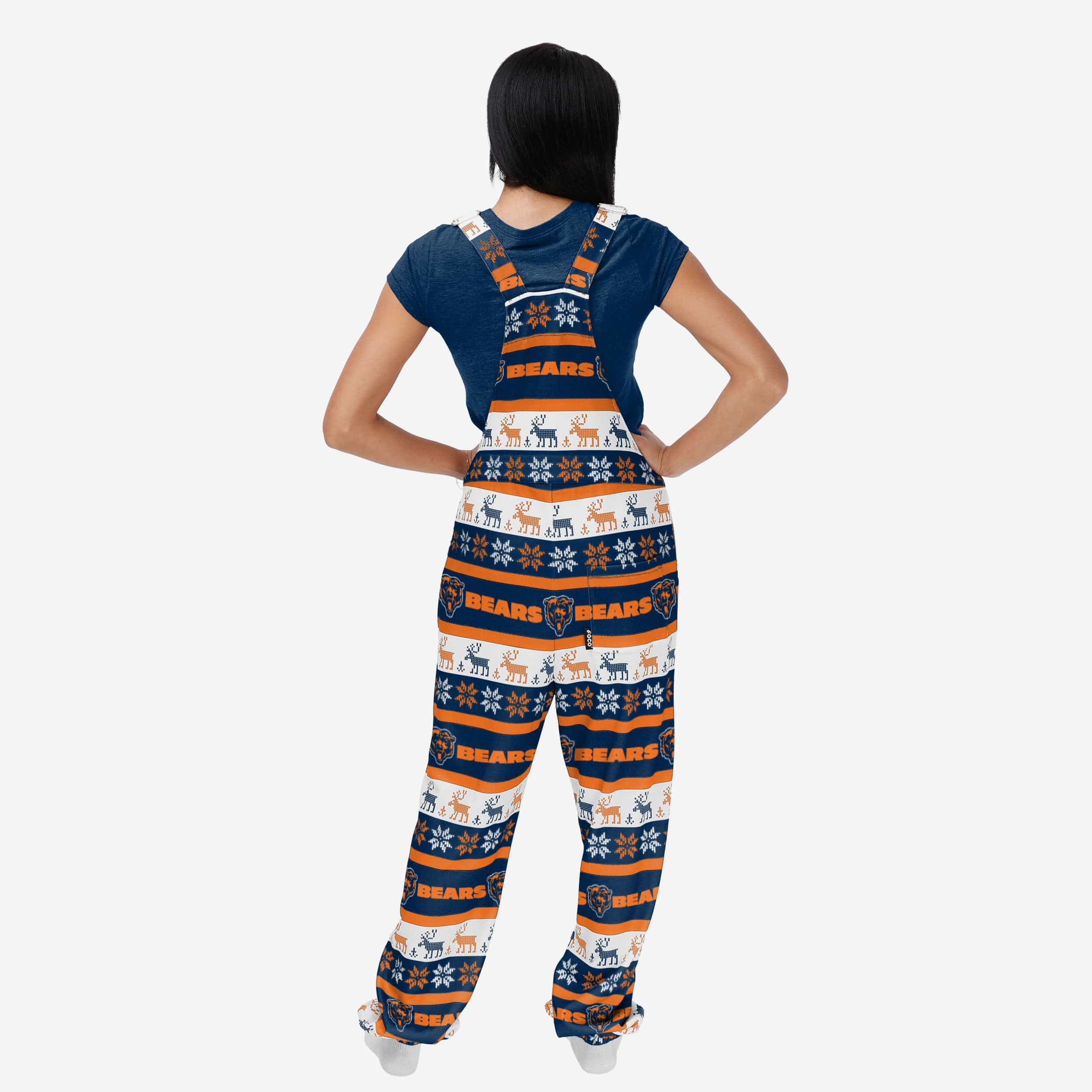 Chicago Bears Womens Ugly Home Gating Bib Overalls - Image 2