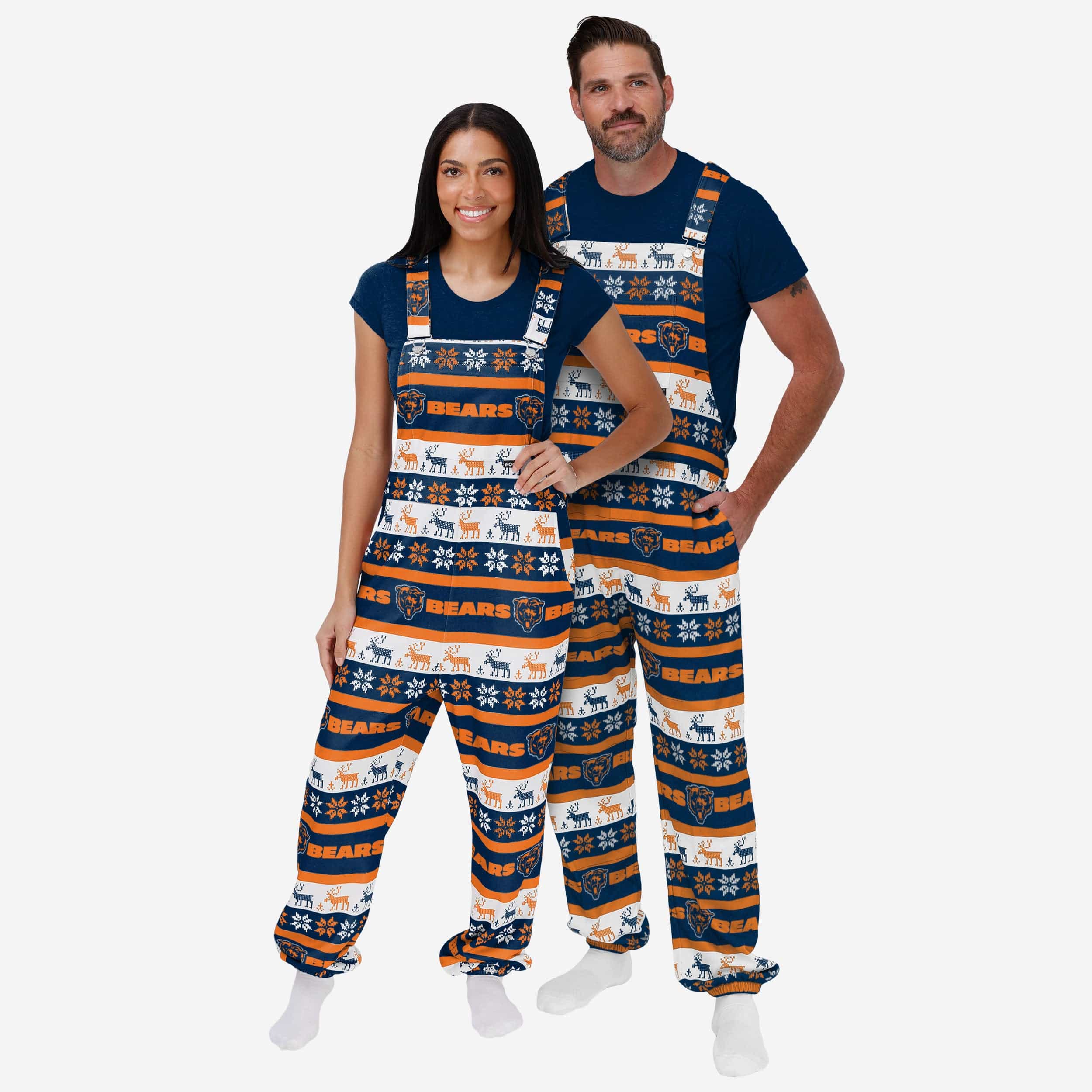 Chicago Bears Womens Ugly Home Gating Bib Overalls - Image 3